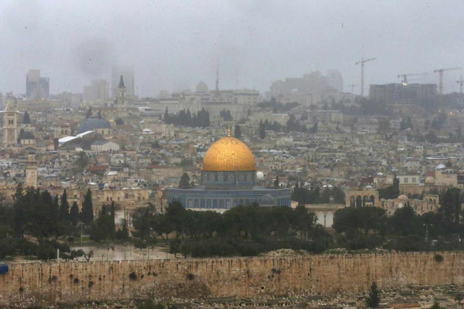Der Tempelberg in der Altstadt Jerusalems. Sowohl für das Judentum als auch für den Islam ein bedeutendes Heiligtum.