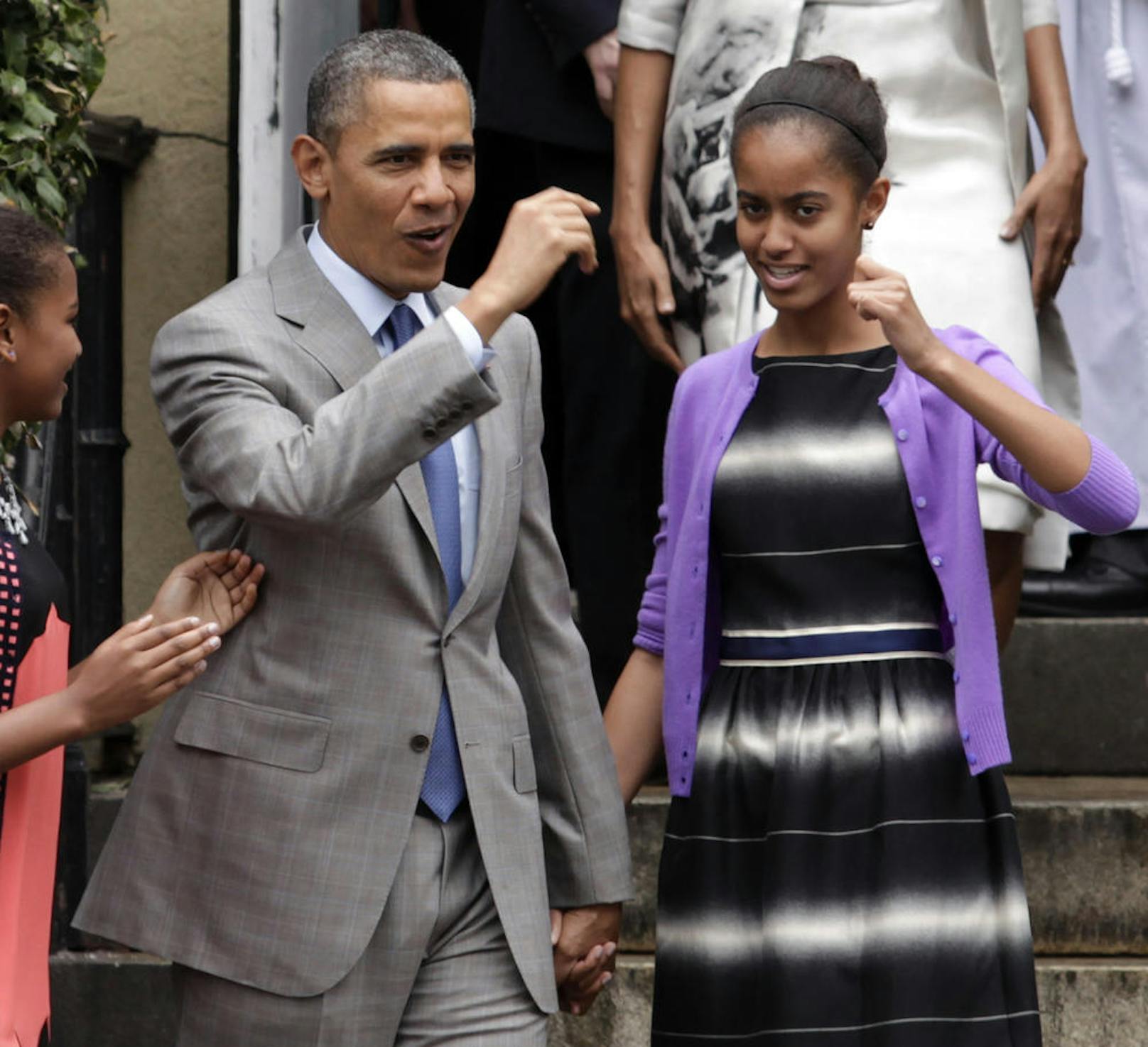Obama und seine Tochter Malia