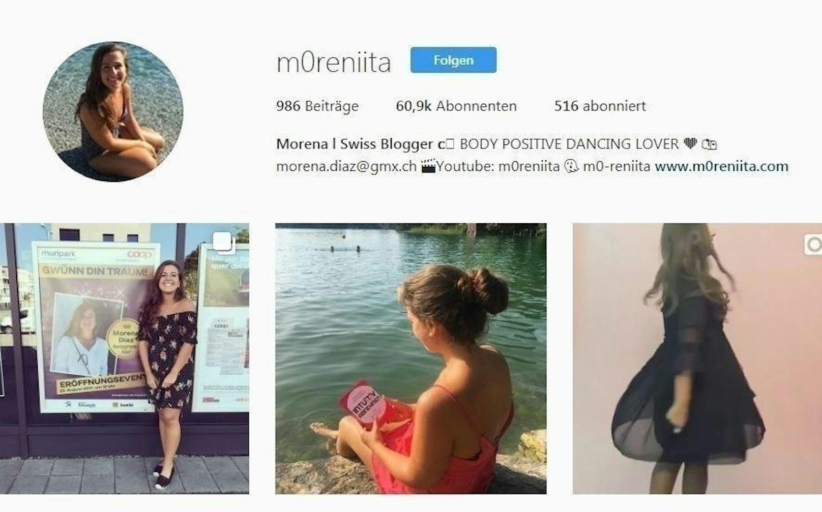 Morena Diaz alias "m0reniita" erreicht mit ihren Fotos auf Instagram mehr als 60.000 User. "Body Positivity" ist ihr großes Anliegen, das sie mit Bikini-Fotos verbreiten will.
