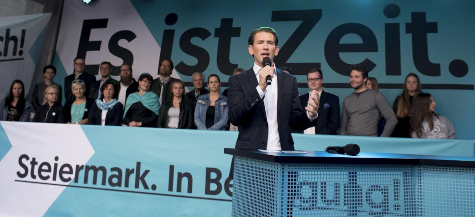 ÖVP-Chef Sebastian Kurz bei einer Wahlkampfveranstaltung in Graz am 4. September 2017.