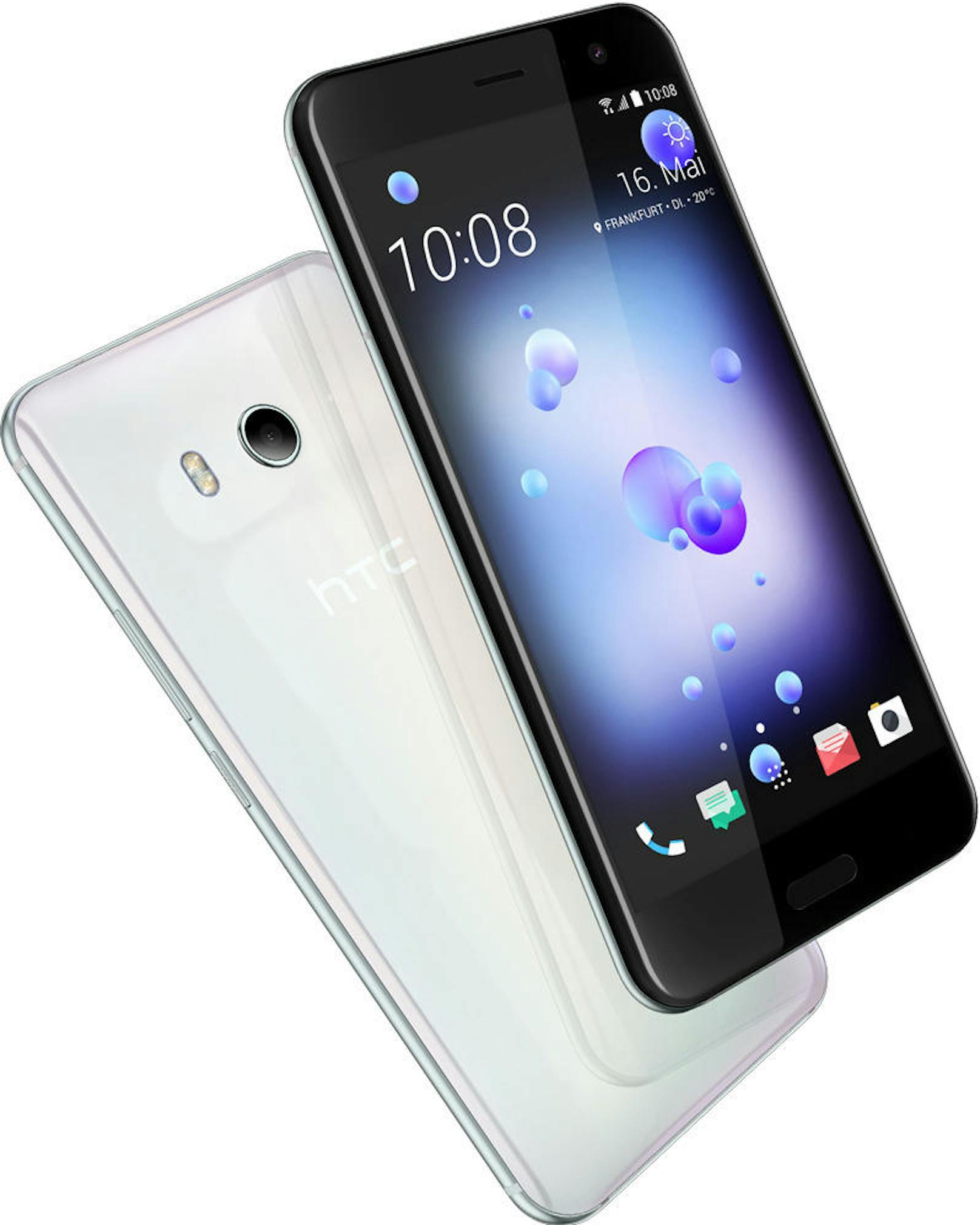 Das HTC U 11 in der Farbe Ice White