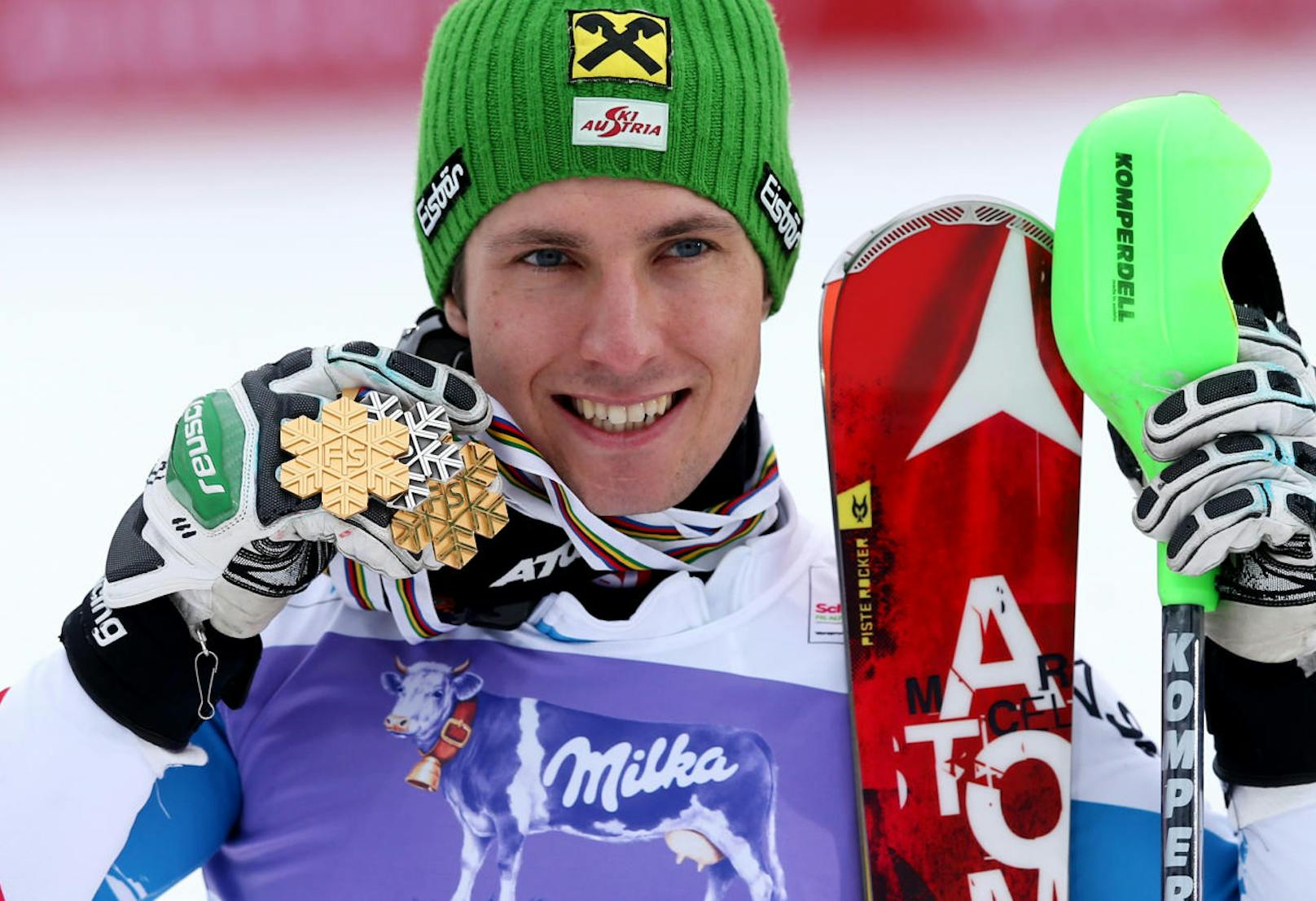 Zu Gold im Slalom fuhr Marcel Hirscher auch Gold im Teambewerb sowie Silber im Riesentorlauf ein. 