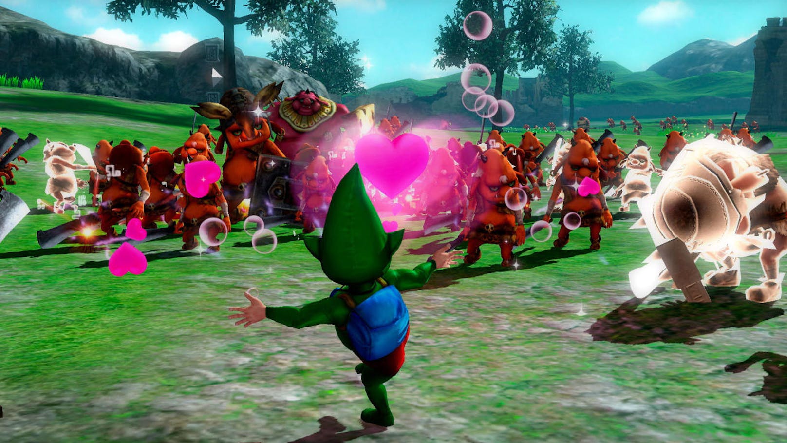 Getragen wird das chaotische Kampfgeschehen von einem Story-Modus, der Charaktere aus verschiedenen Games der The Legend of Zelda-Reihe aufeinander treffen lässt.