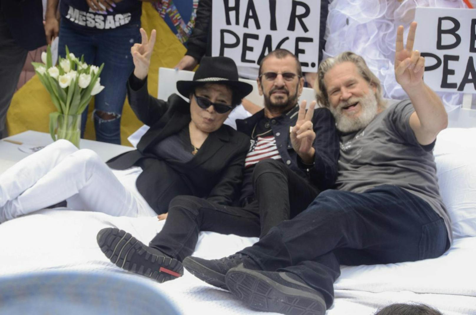 Hatten Spaß: Yoko Ono, Ringo Starr, Jeff Bridges