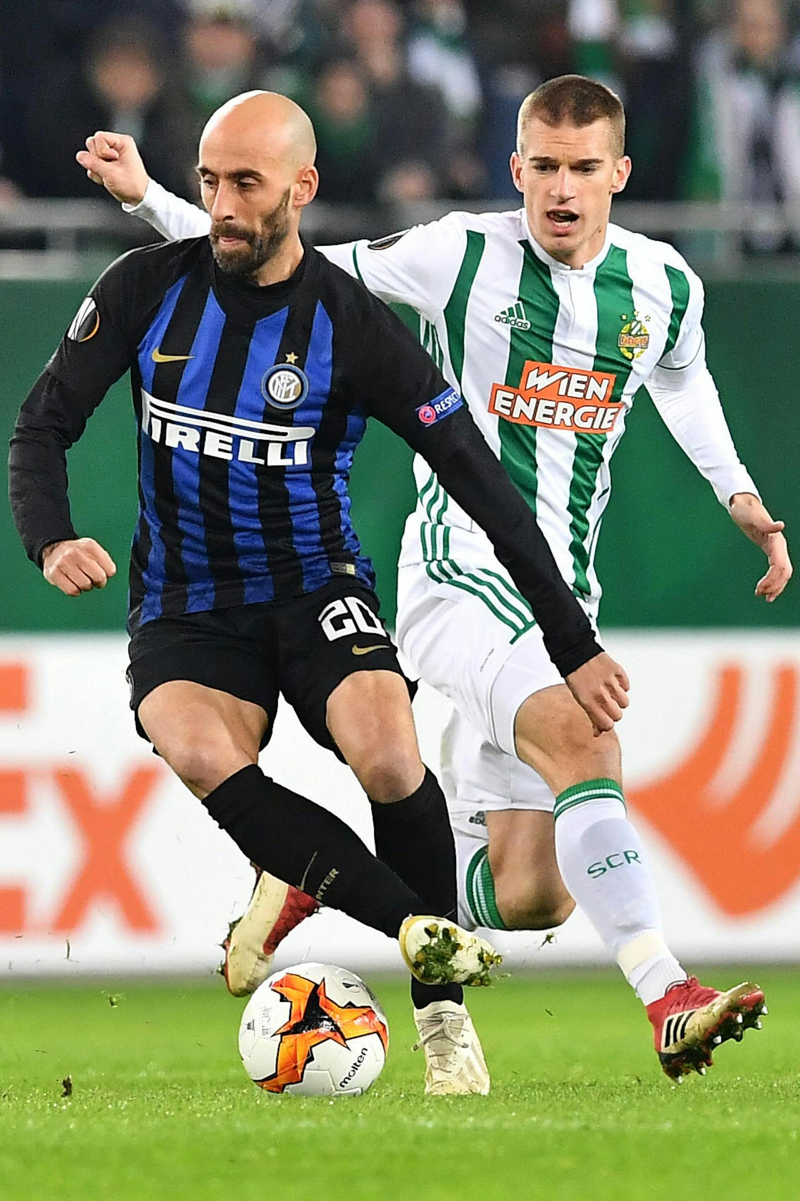 Zurück in Wien, stand das erste Pflichtspiel im Jahr 2019 an: Das Europa-League-Sechzehntelfinal-Hinspiel gegen Inter Mailand.