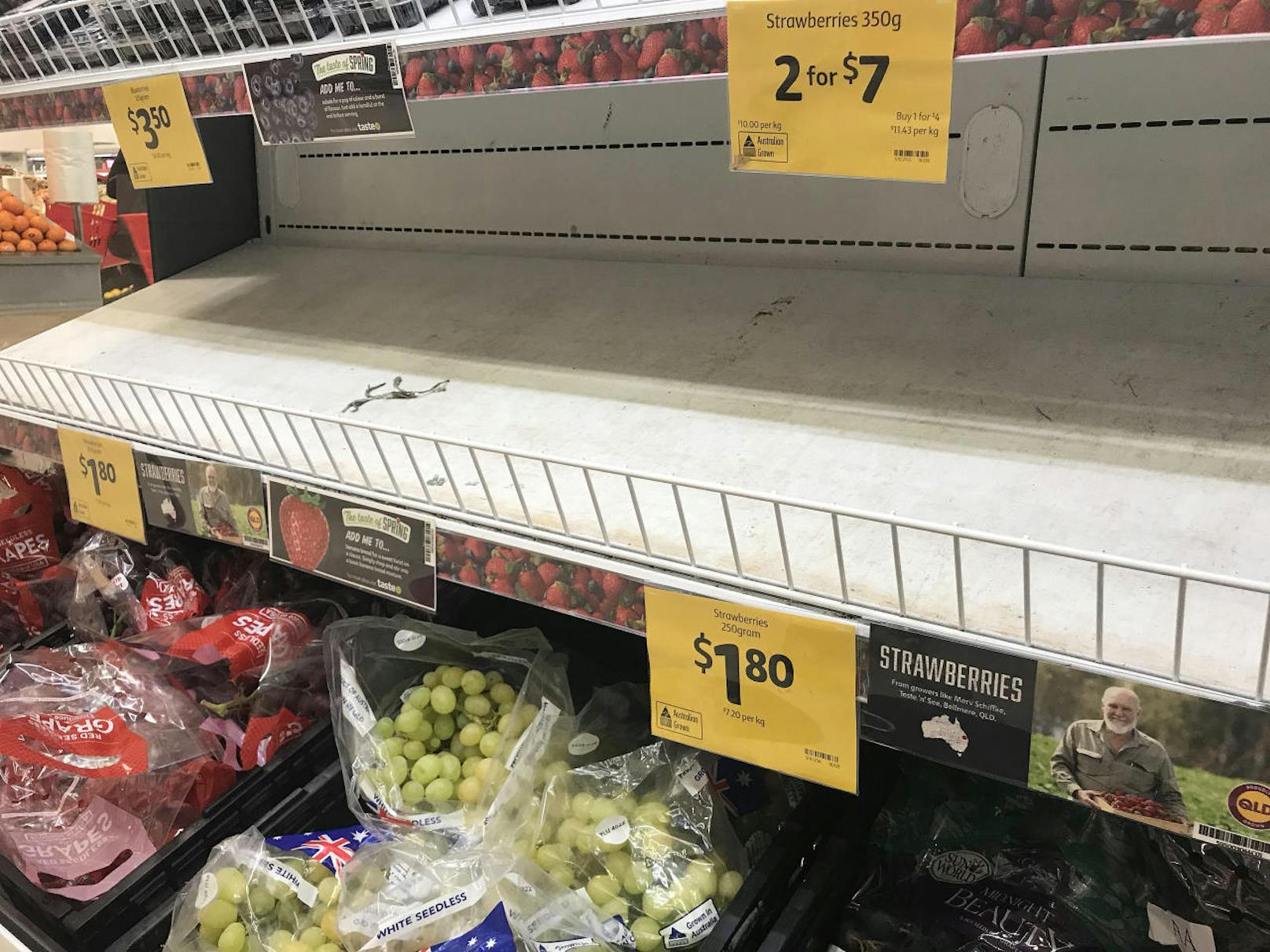 Erdbeeren wurden aus dem Verkauf genommen.