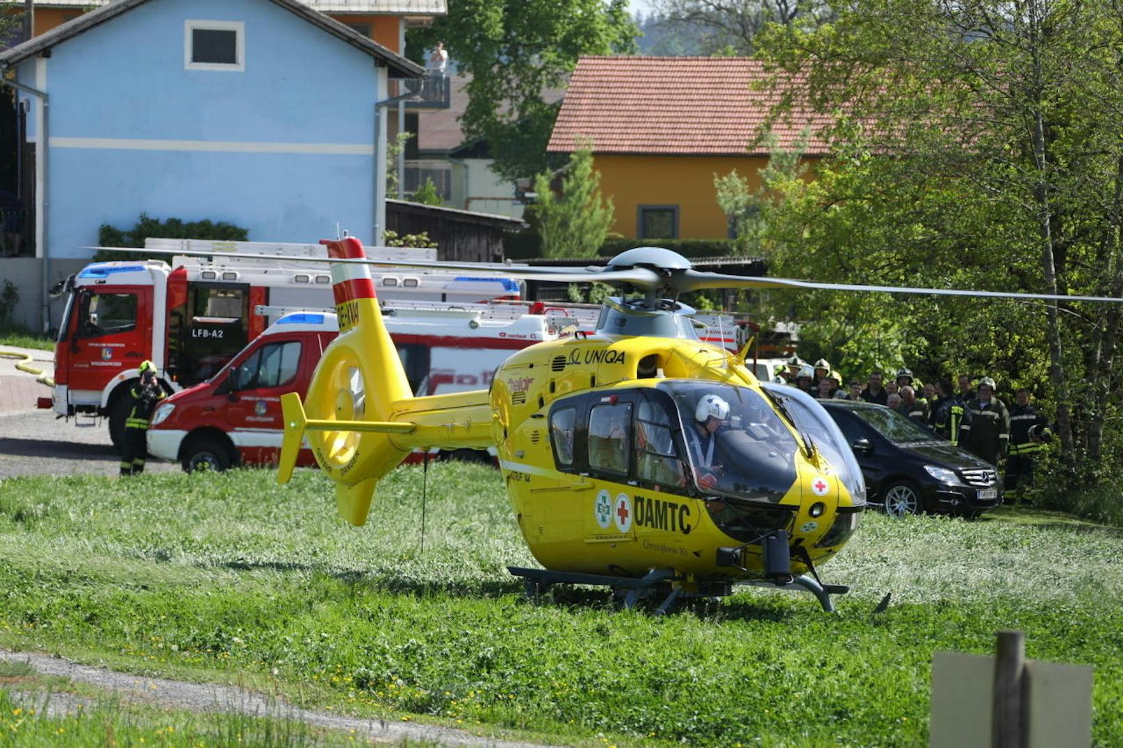 Das Mäderl musste mit dem Rettungshubschrauber ins Krankenhaus geflogen werden.