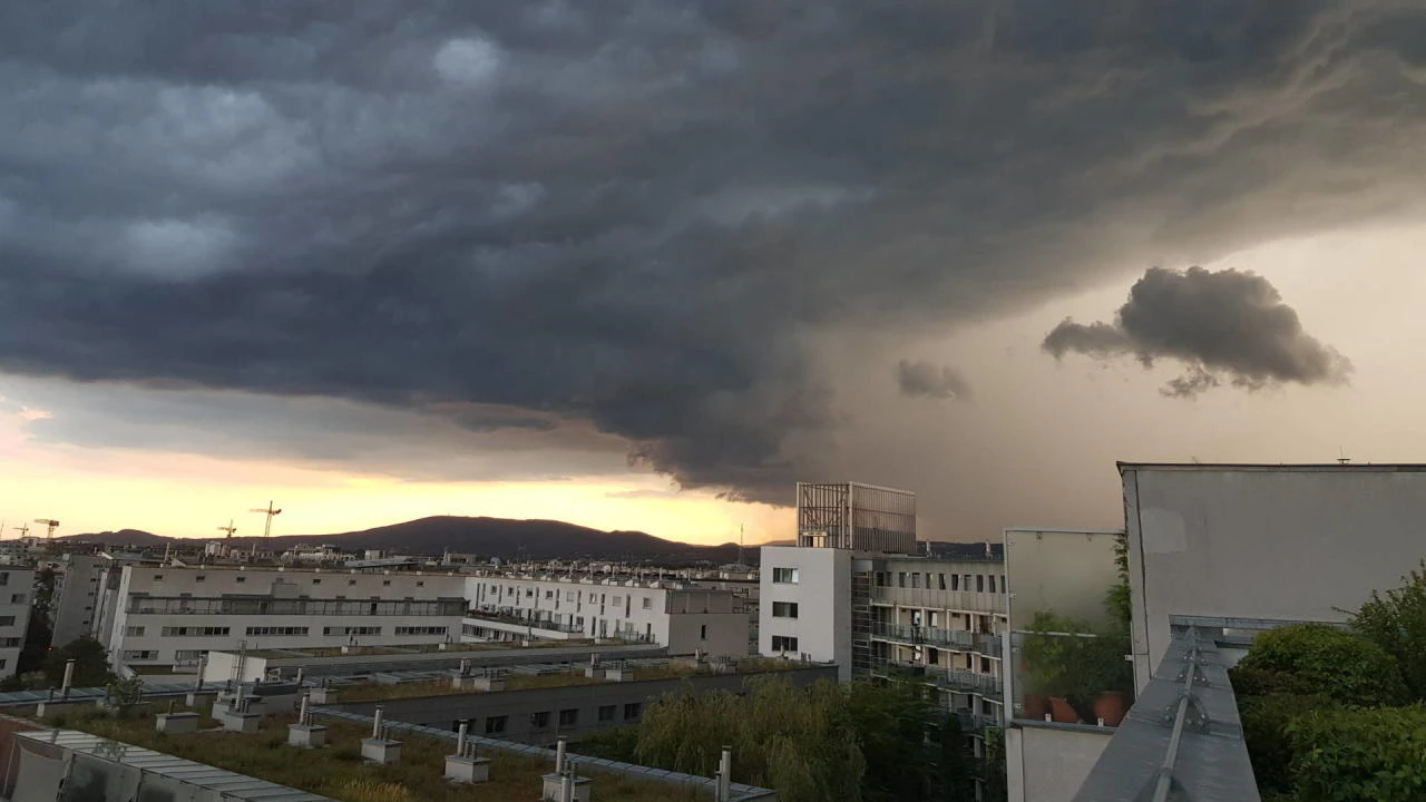 Unwetter über Wien