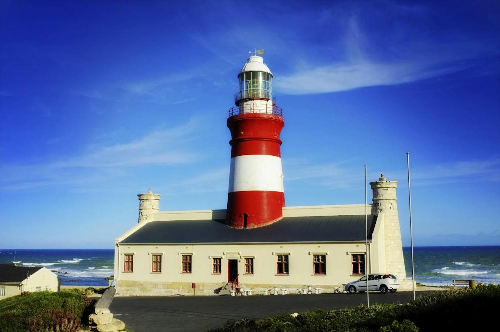 Der Leuchtturm von Cape Agulhas, Südafrika.