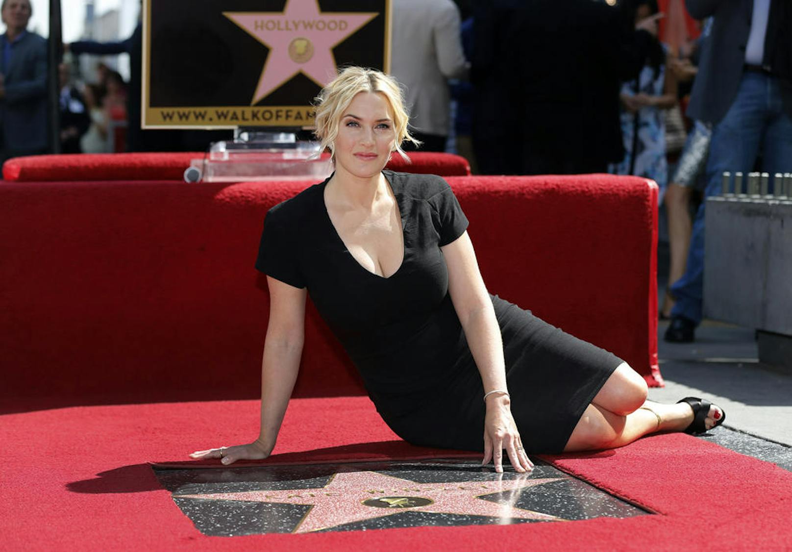 Kate Winslet mit ihrem Stern am Walk of Fame in Hollywood, 2014.