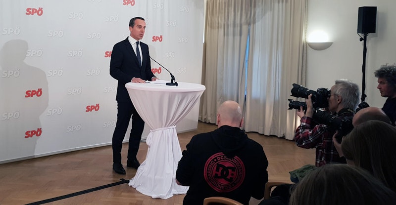 Christian Kern sprach am Dienstag zur Zukunft seiner Partei.