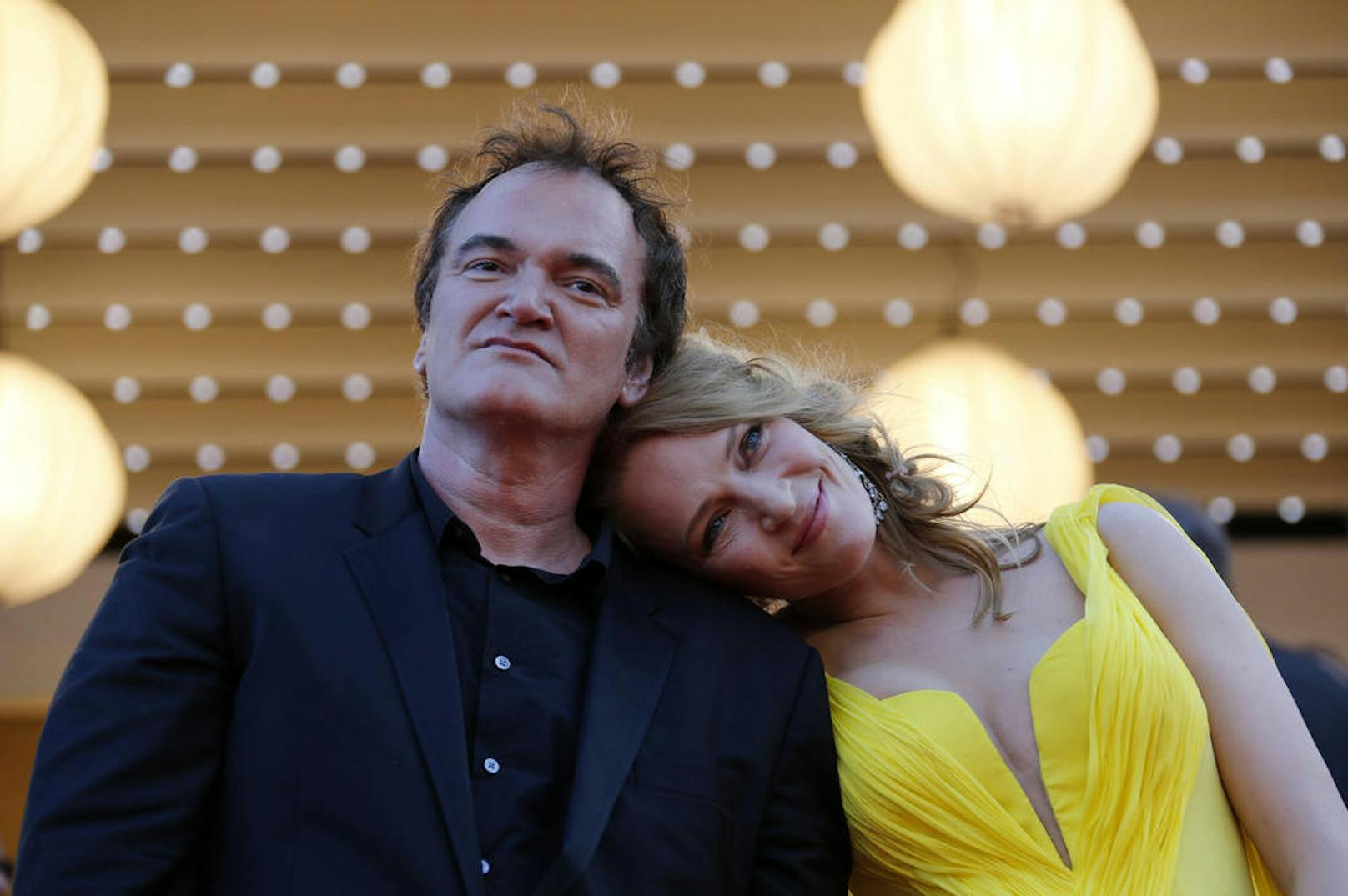 Quentin Tarantino und Uma Thurman 2014 in Cannes. 