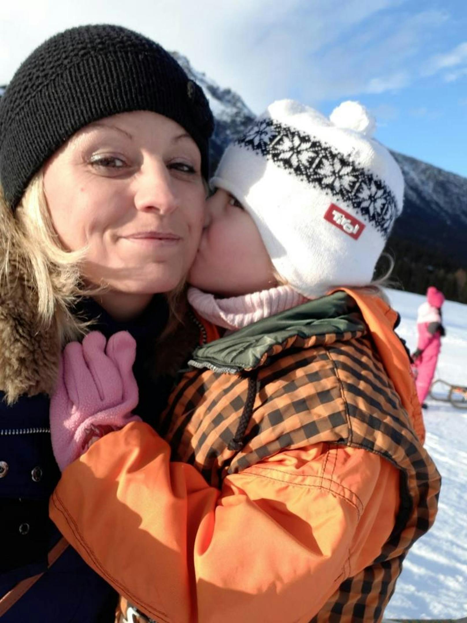 "Familie-Selfie auf dem Berg"