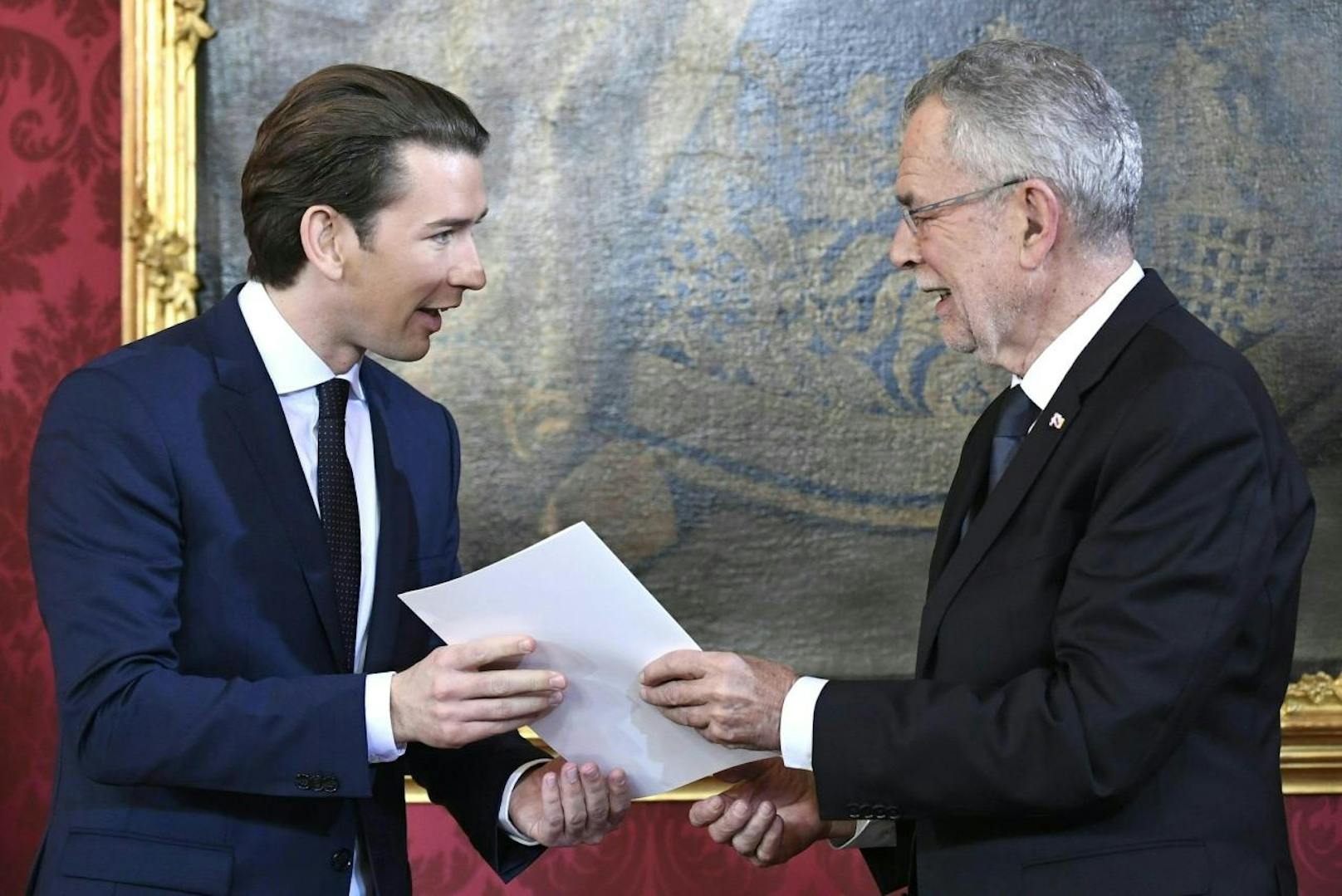 Alexander Van der Bellen (r.) und BK Sebastian Kurz (ÖVP)
