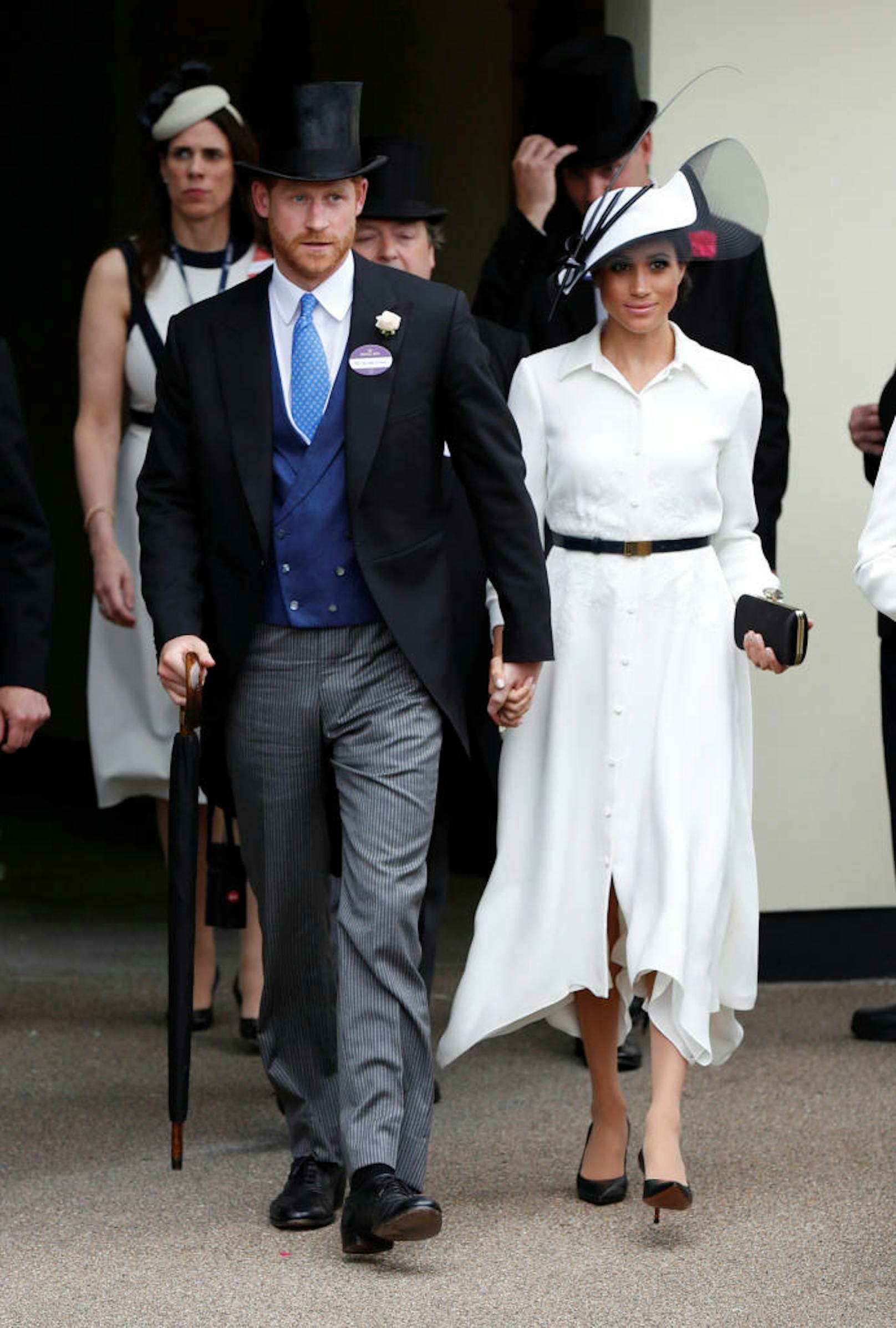 Beim Royal Ascot Pferderennen erschien sie in Weiß von Givenchy.