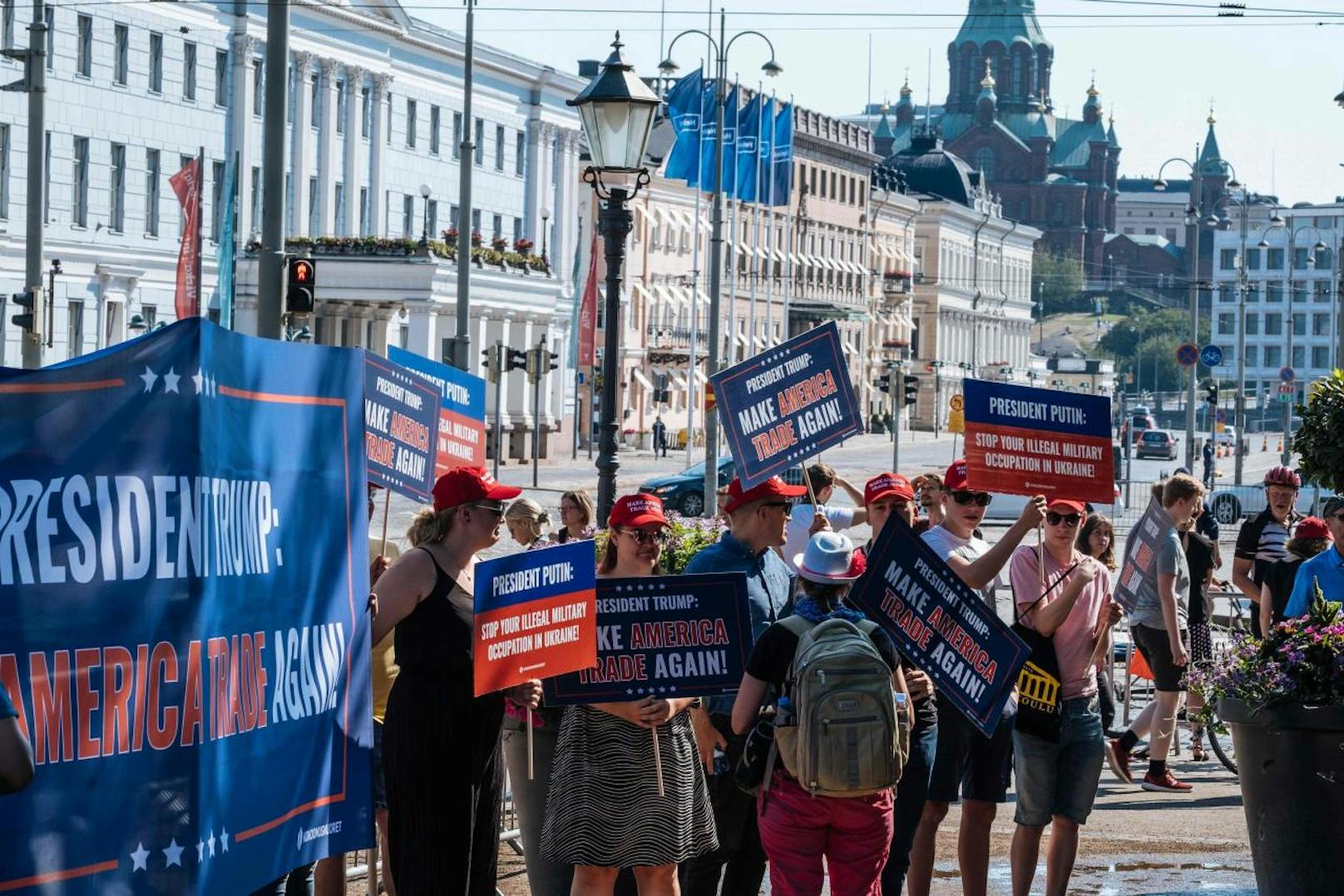 Trump-Unterstützer in Helsinki
