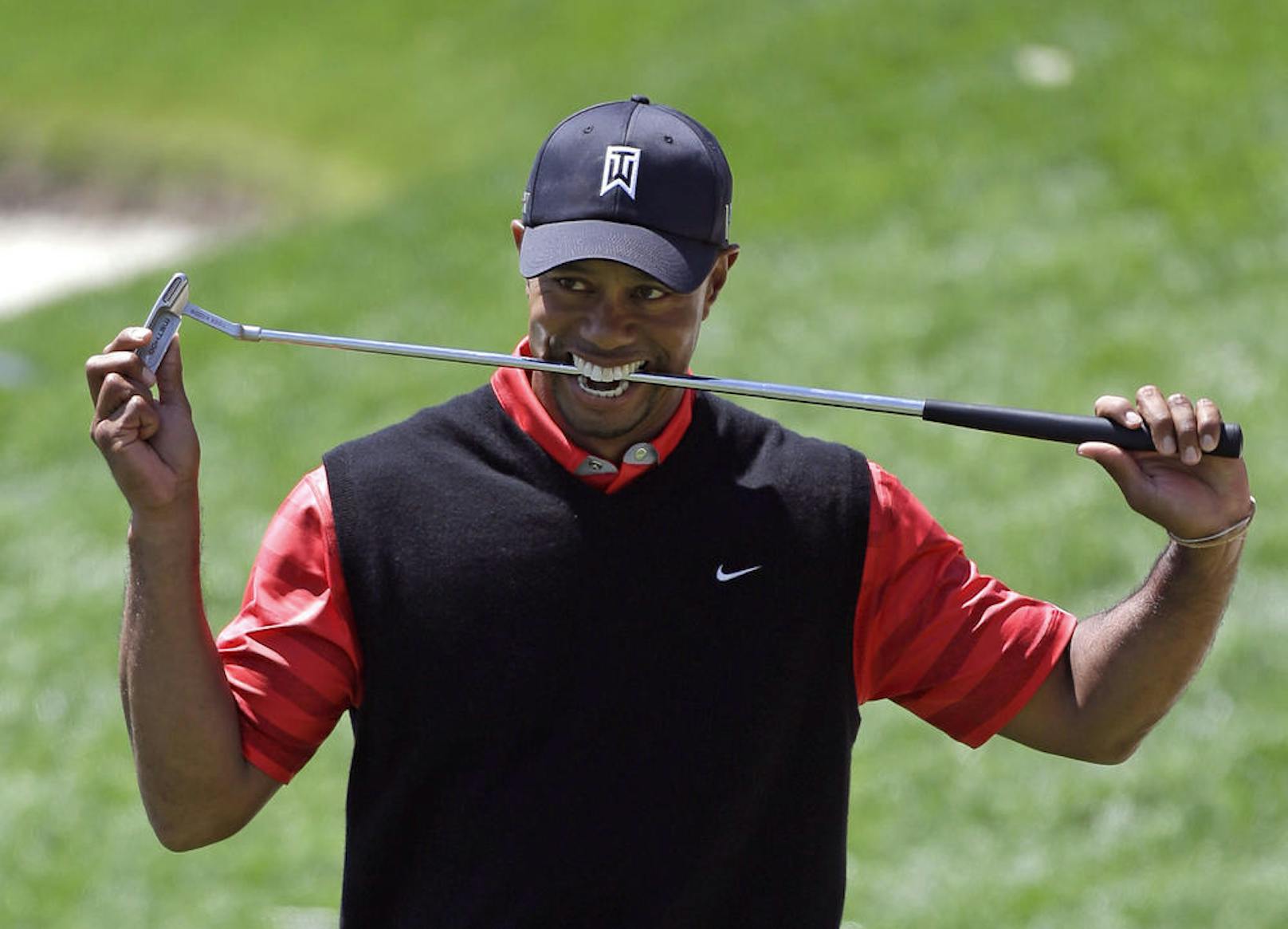 Golf-Ikone Tiger Woods im Portrait.