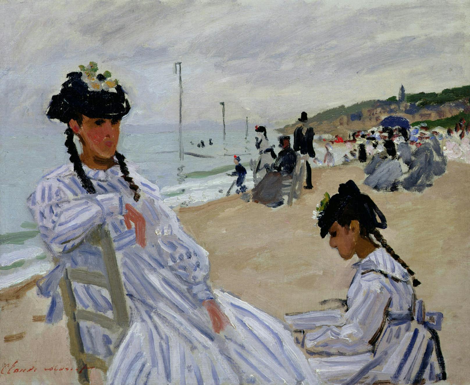 "Am Strand von Trouville", 1870