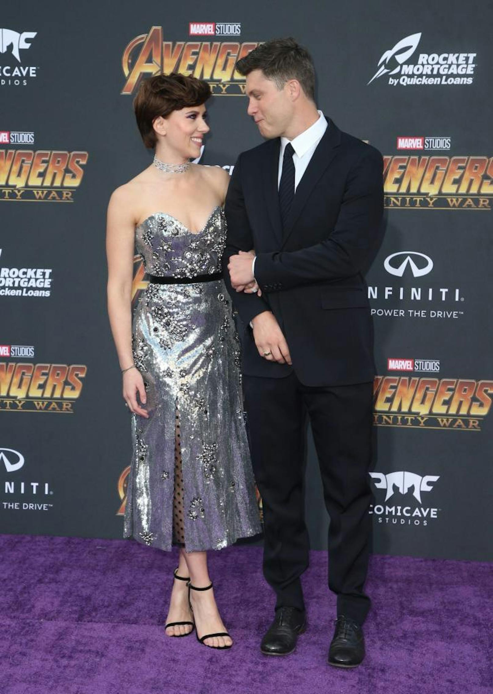 Scarlett Johansson und Colin Jost bei der "Avengers: Infinity War"-Premiere