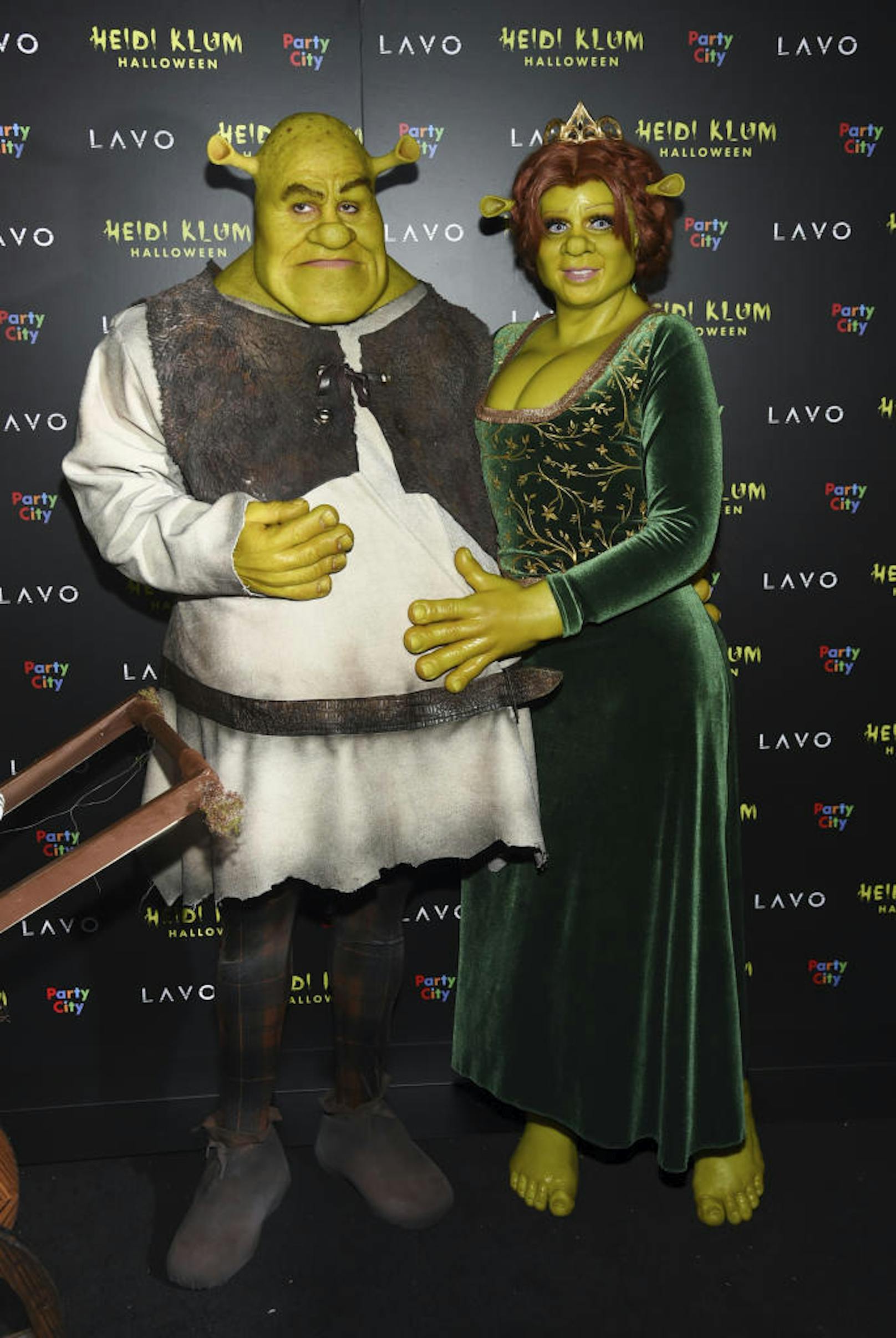 Heidi Klum und Tom Kaulitz zu Halloween 2018 als Fiona und Shrek