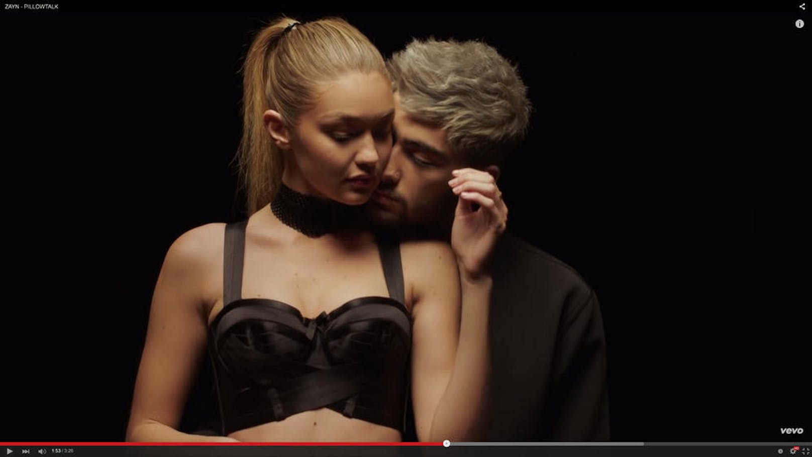 Zayn Malik und Gigi Hadid im Video "Pillowtalk"