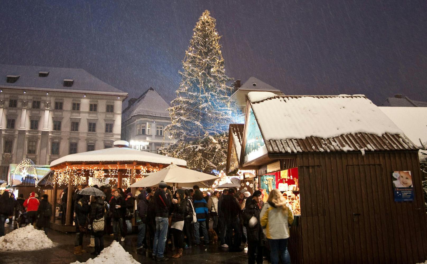 In Graz beträgt die Chance auf Schnee zu Weihnachten 20 Prozent.