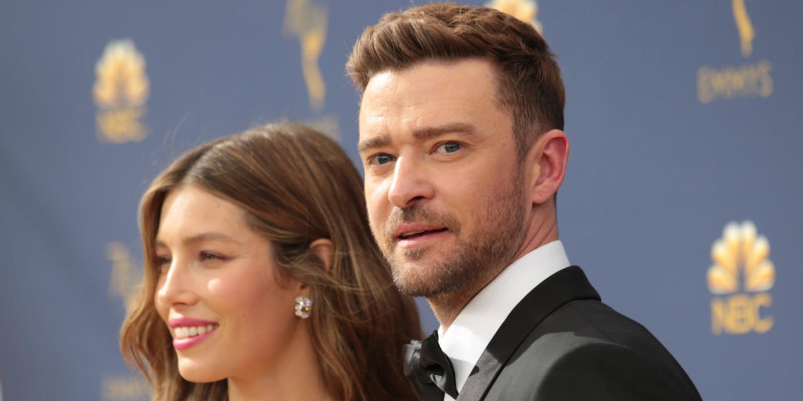 <strong>Jessica Biel </strong>(li.) und <strong>Justin Timberlake</strong> bei den Emmys 2018. Sie sollen in der vergangenen Woche zum zweiten Mal Eltern geworden sein.