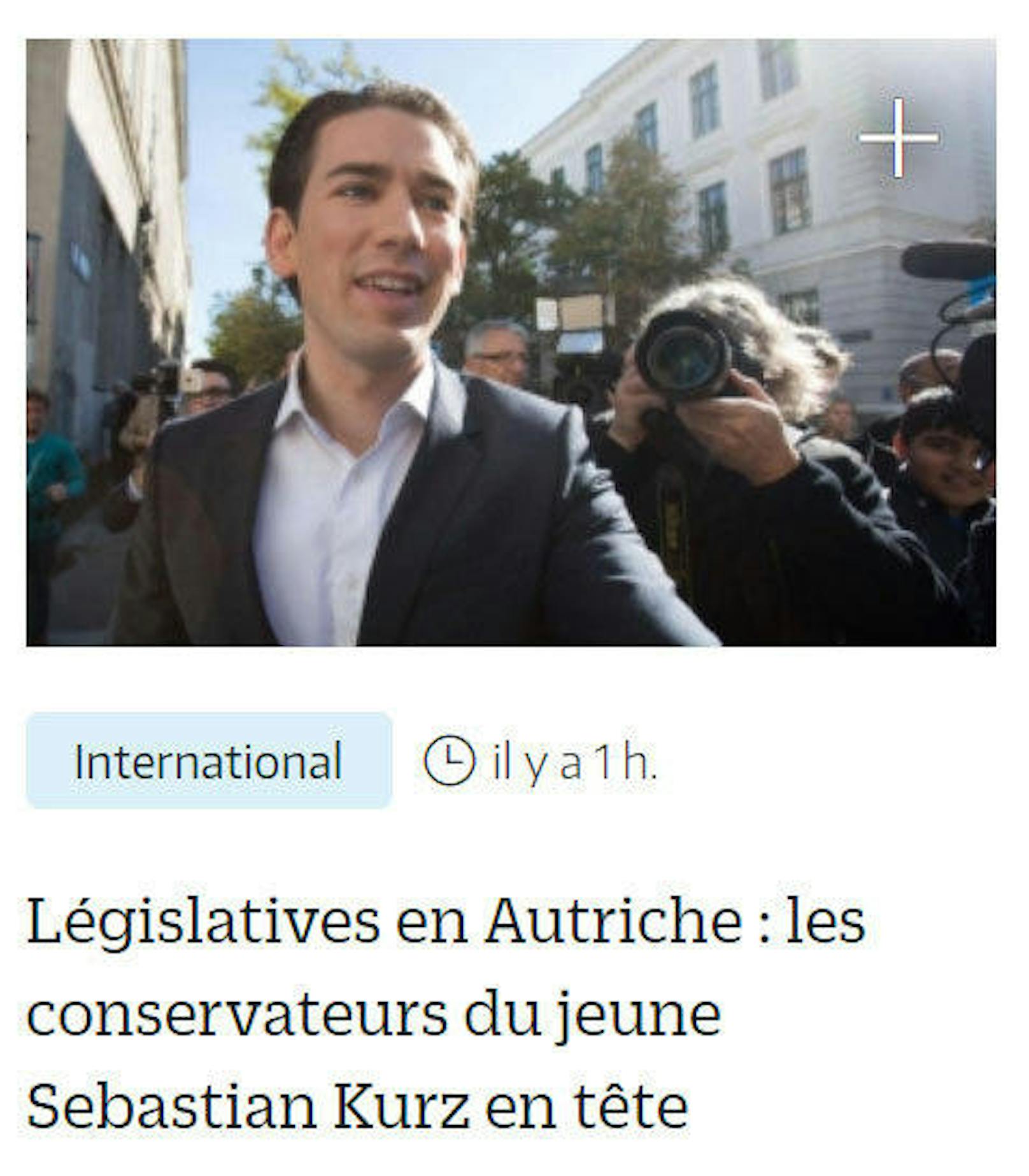<b>LeParisien</b>: "Wahlen in Österreich: Konservative des jungen Sebastian Kurz führen"