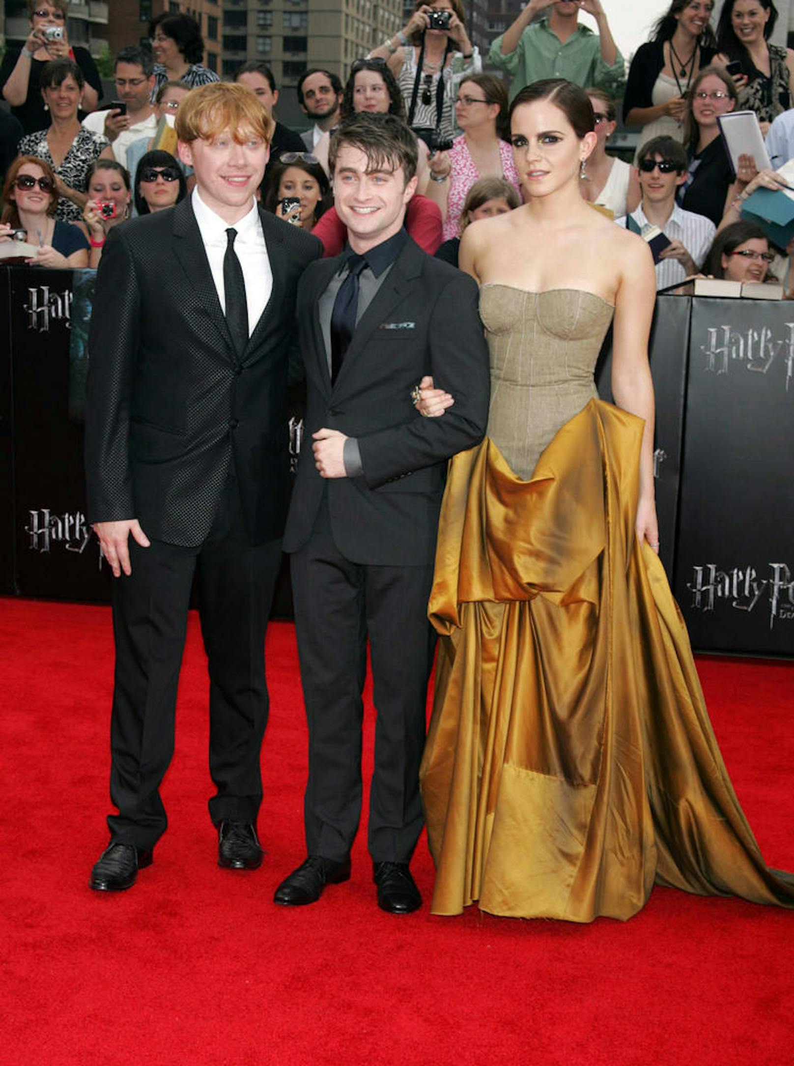 Sind die aber groß geworden: Naja, Rupert Grint und Emma Watson schon, "Harry Potter" Daniel Radcliffe hingegen blieb bei 1,67 Meter stehen