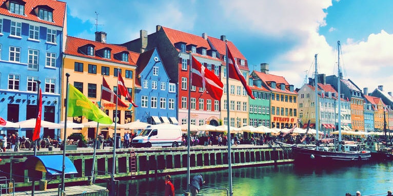 Nyhavn in Kopenhagen, Dänemark