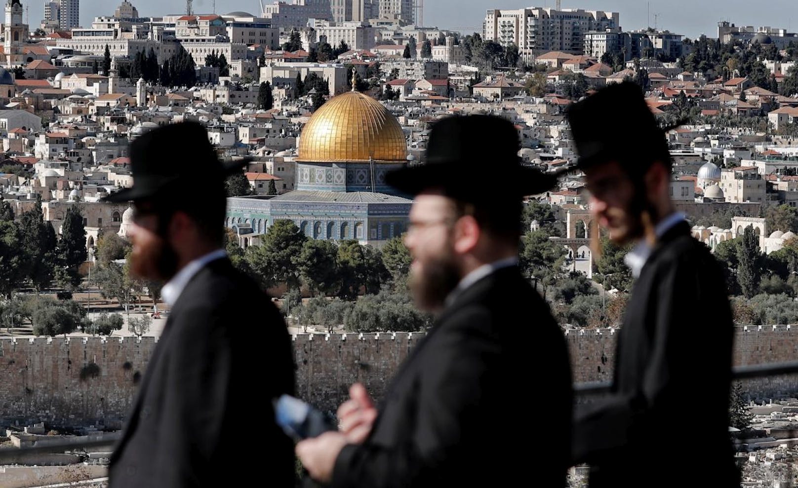 Palästinenserpräsident Abbas sagt, es werde keinen Palästinenserstaat ohne Ost-Jerusalem als Hauptstadt geben: Muslimische Touristen besuchen Jerusalem.