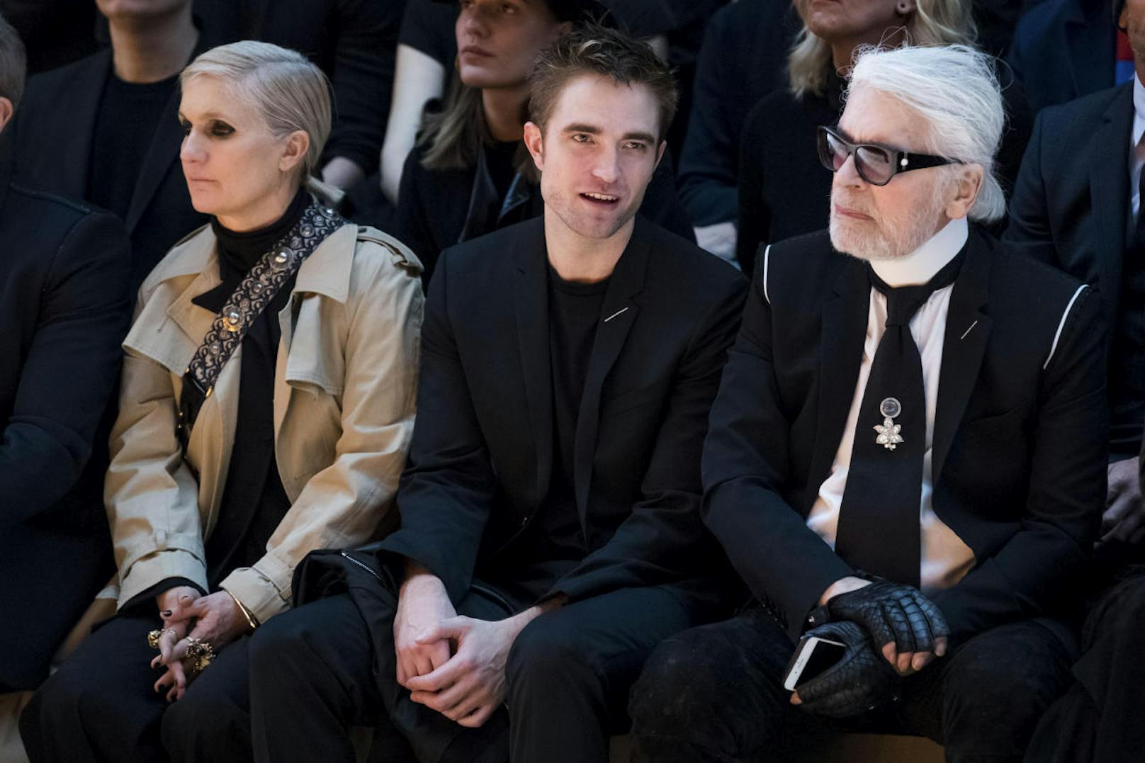 Karl Lagerfeld mit neuem Bart in Paris 2018 