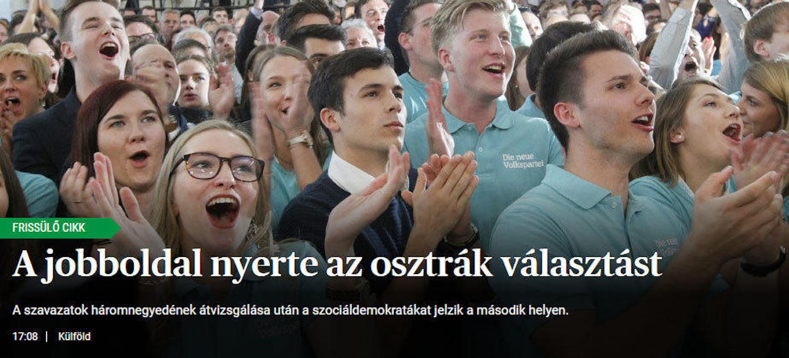 <b>Magyar Nemzet: </b>"Der rechte Flügel gewann die österreichische Wahl"