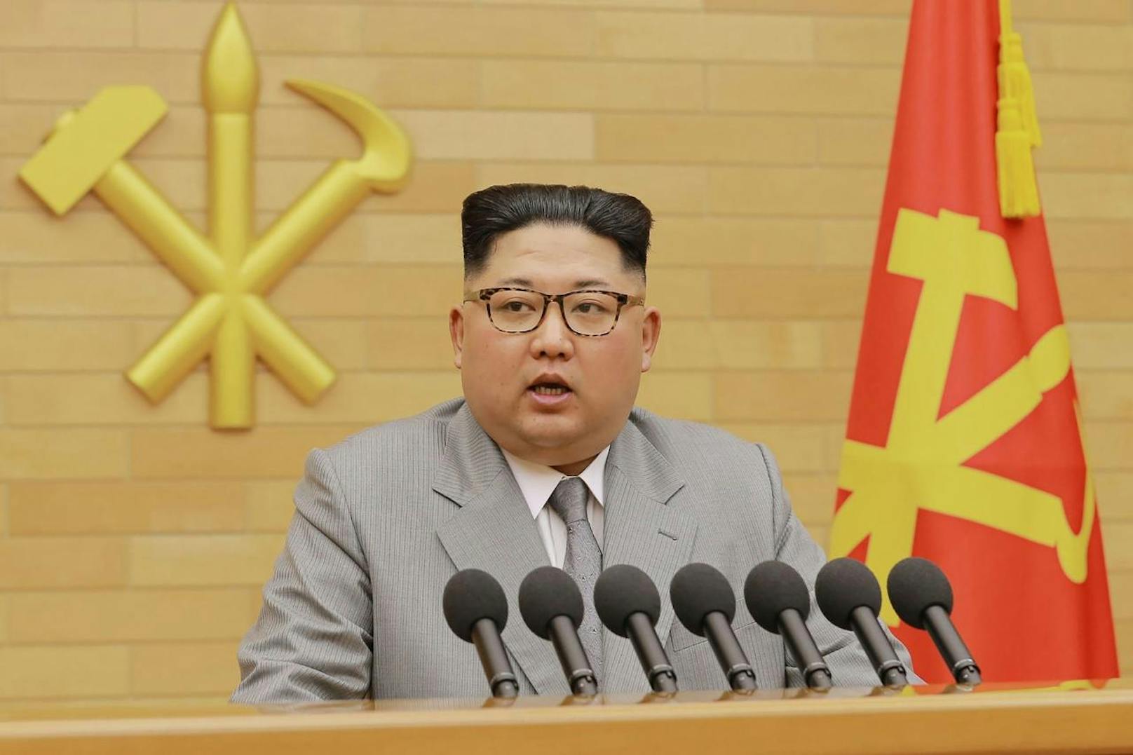 Diktator <a target="_blank" data-li-document-ref="100128402" href="https://www.heute.at/s/kim-jong-un-und-ehefrau-feiern-den-geburtstag-von-kim-jong-il-100128402">Kim Jong-un</a> steht erneut in der Kritik.