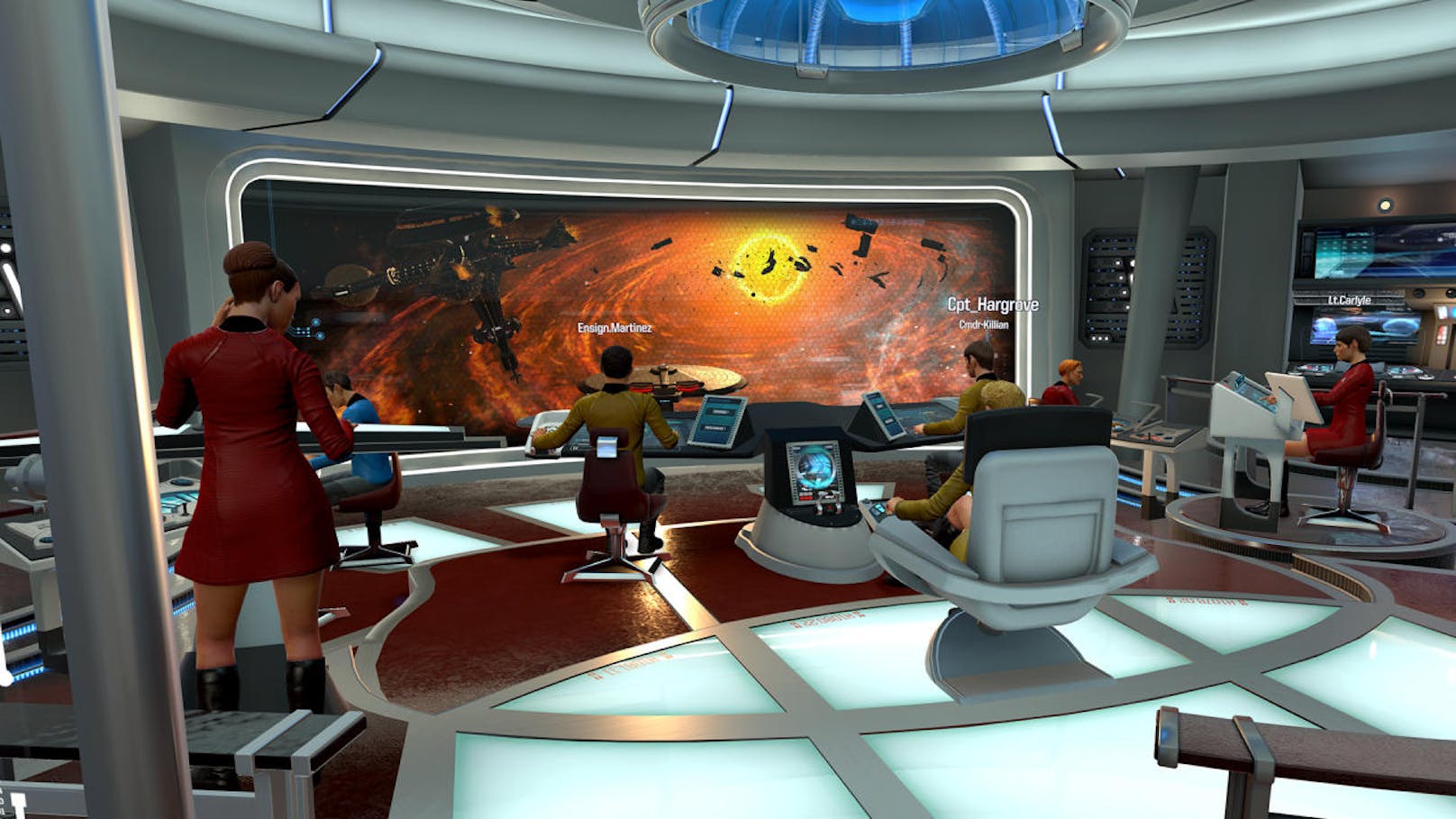 <b>Star Trek: Bridge Crew</b> lässt uns in der Virtuellen Realität auf der Kommandobrücke der U.S.S. Aegis Platz nehmen. Auch wenn es inhaltlich und grafisch nicht der große Wurf ist, ist das Konzept doch gut umgesetzt. Besonders dass der Kapitän die Aufgaben verteilt und jeder Mitspieler seine Aufgaben erfüllen muss, ist spannend. <a href="https://www.heute.at/digital/games/story/Star-Trek--Bridge-Crew-im-Test---einmal-Captain-sein-54260215">Hier lesen Sie unser Game Review.</a>