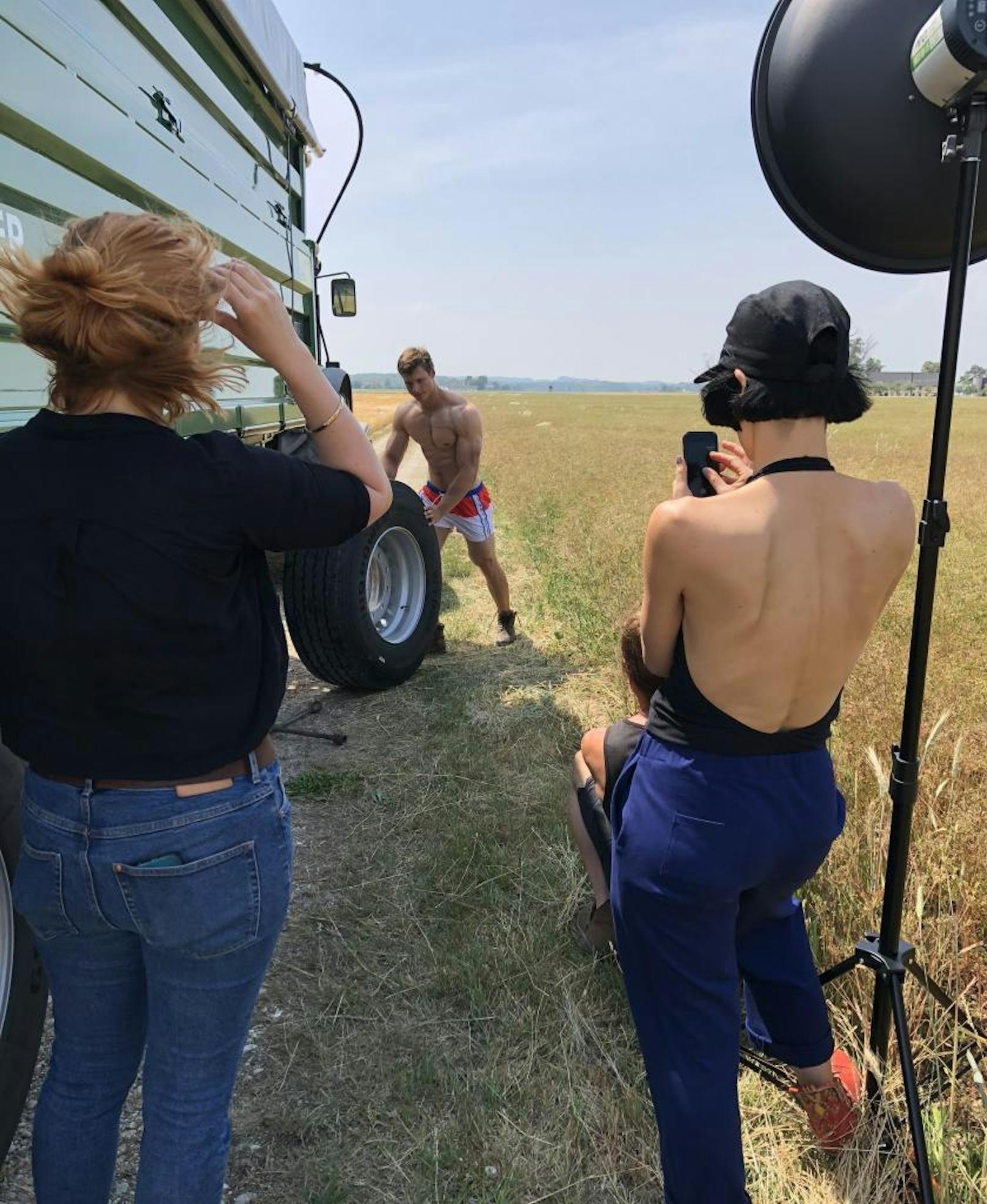 Bilder vom Shooting zum Jungbauernkalender 2019.