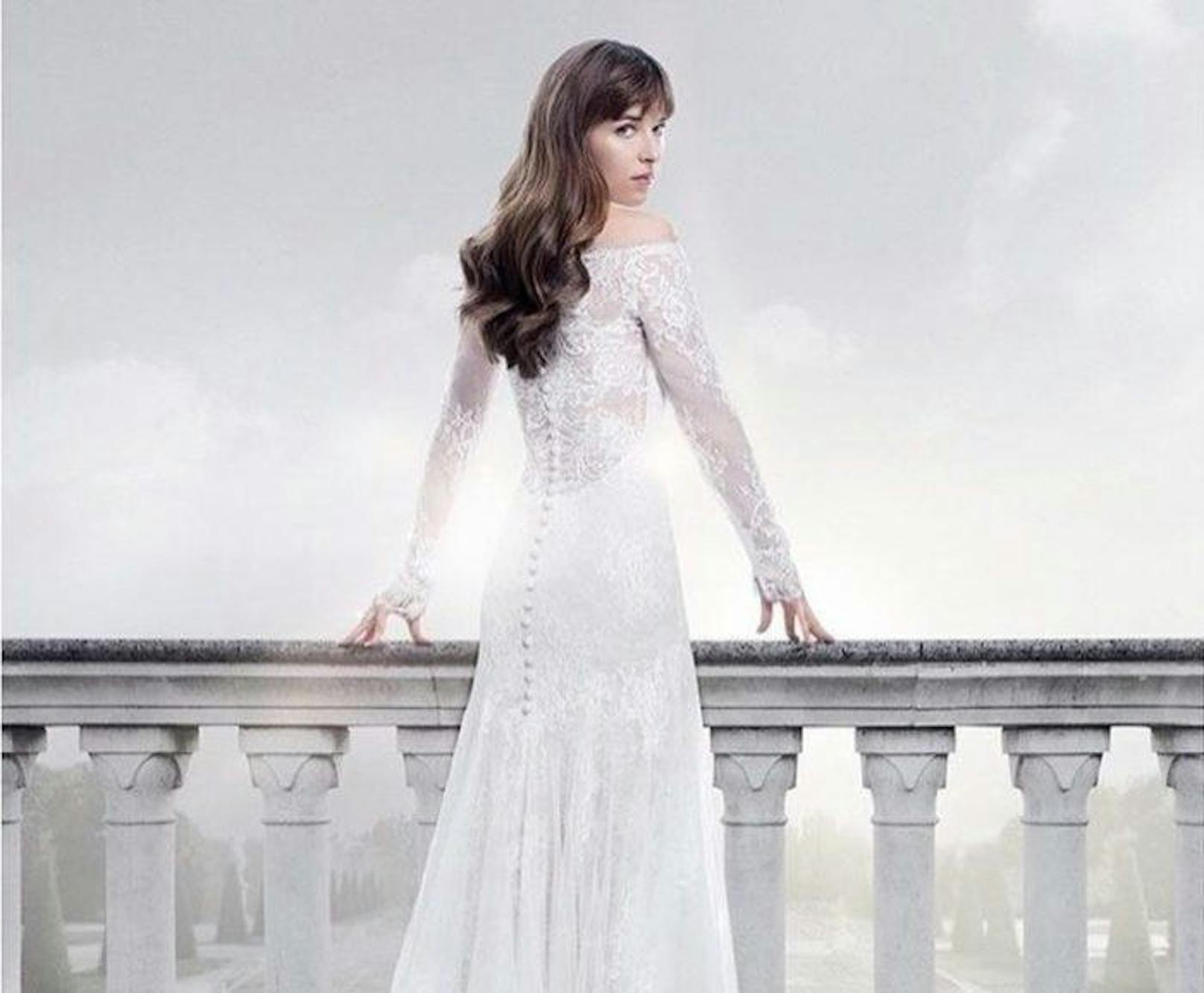 Das Hochzeitskleid von Anastasia Steel erinnert an ikonische Roben, wie von Grace Kelly und Kate Middleton. 