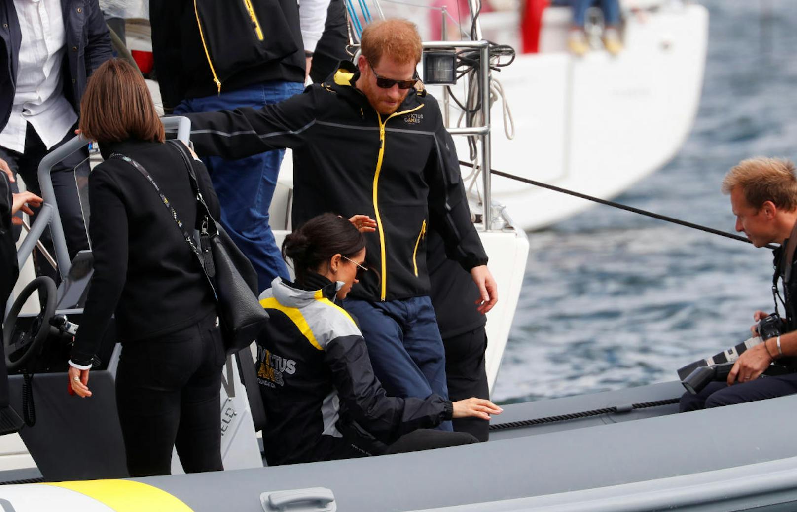 Meghan und Harry auf einem Boot