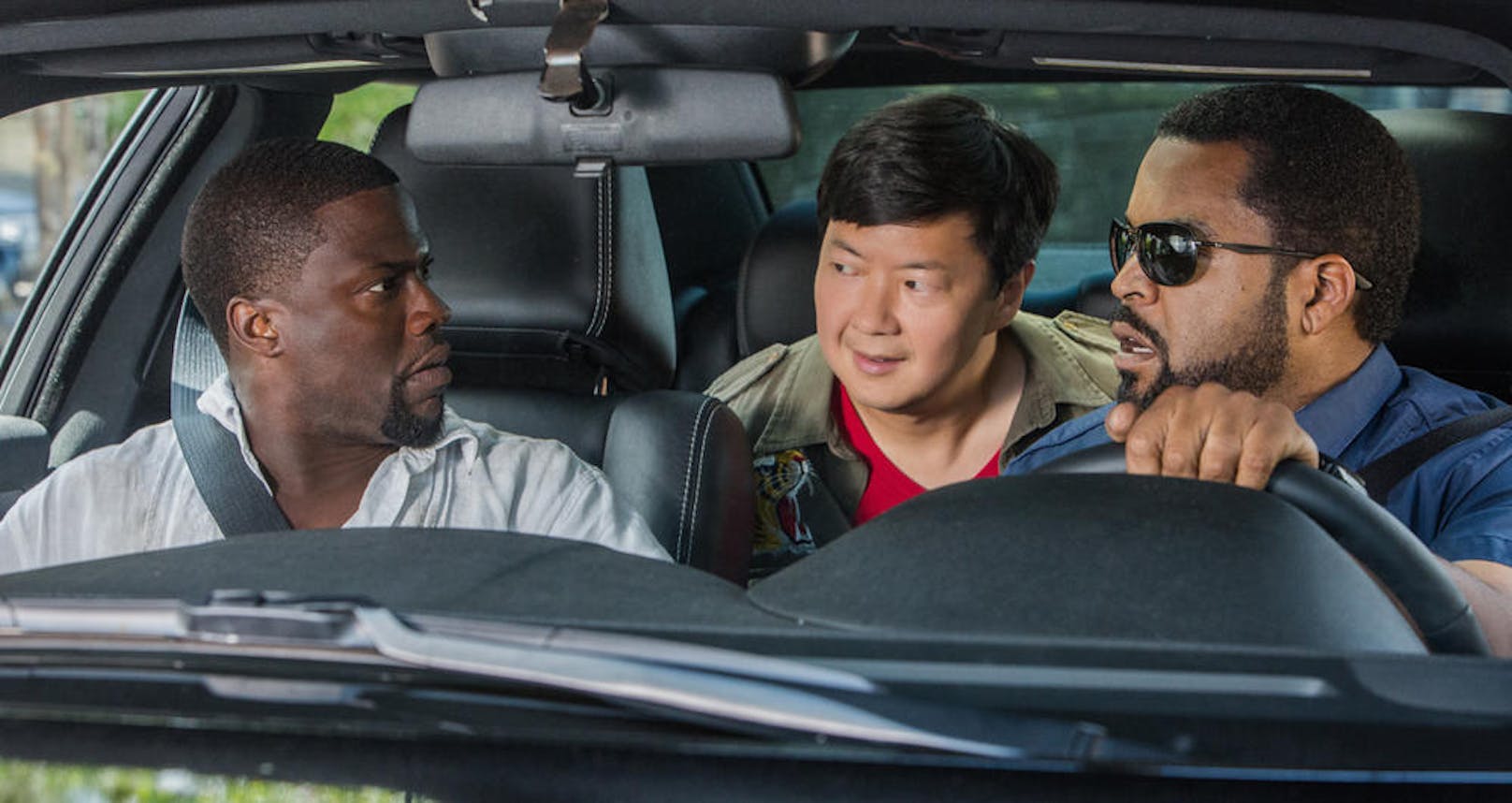 Von links: Kevin Hart, Ken Jeong und ICe Cube in "Ride Along 2"