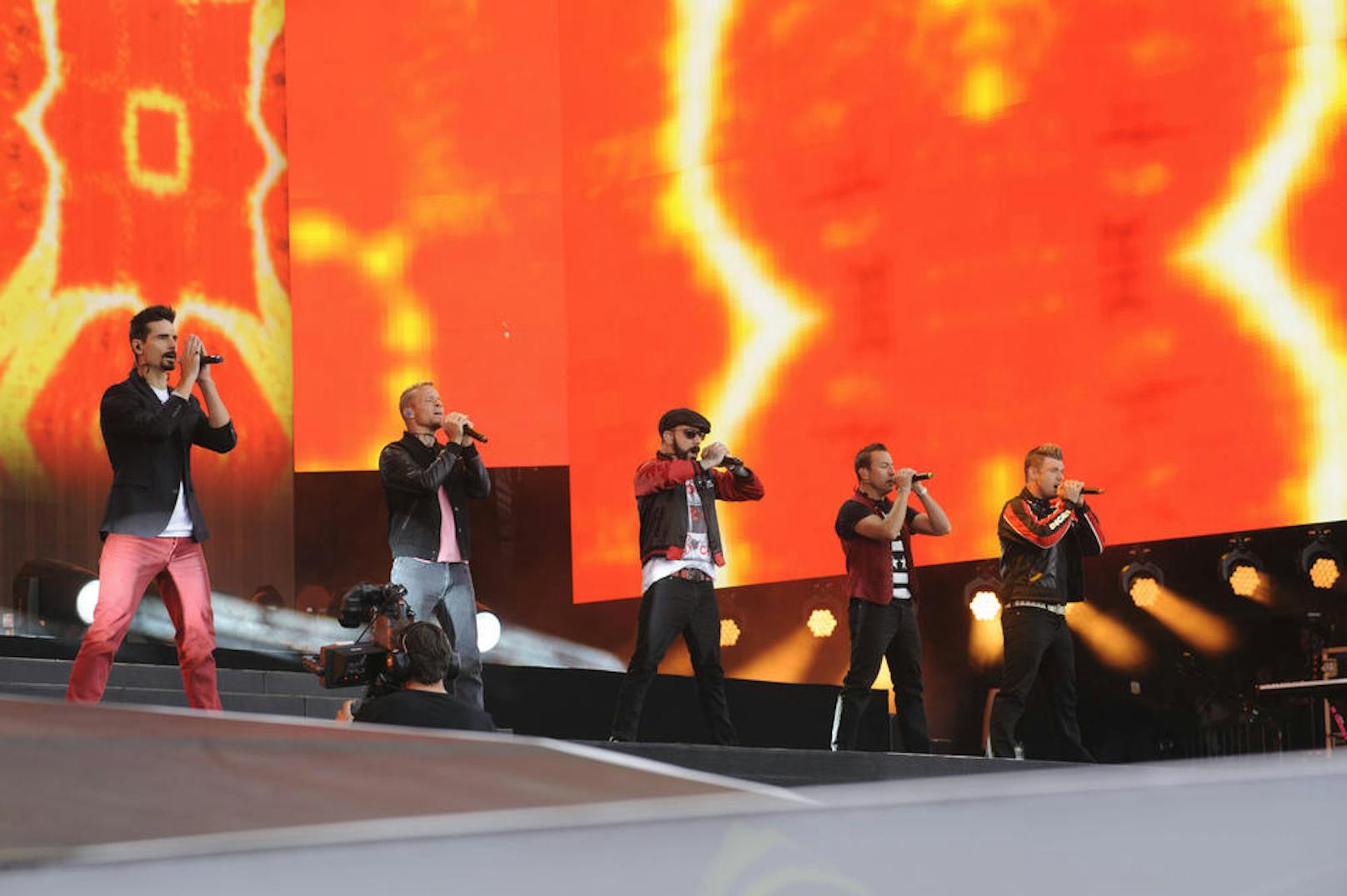Die Backstreet Boys bei einem Konzert im Hyde Park in London, 2014