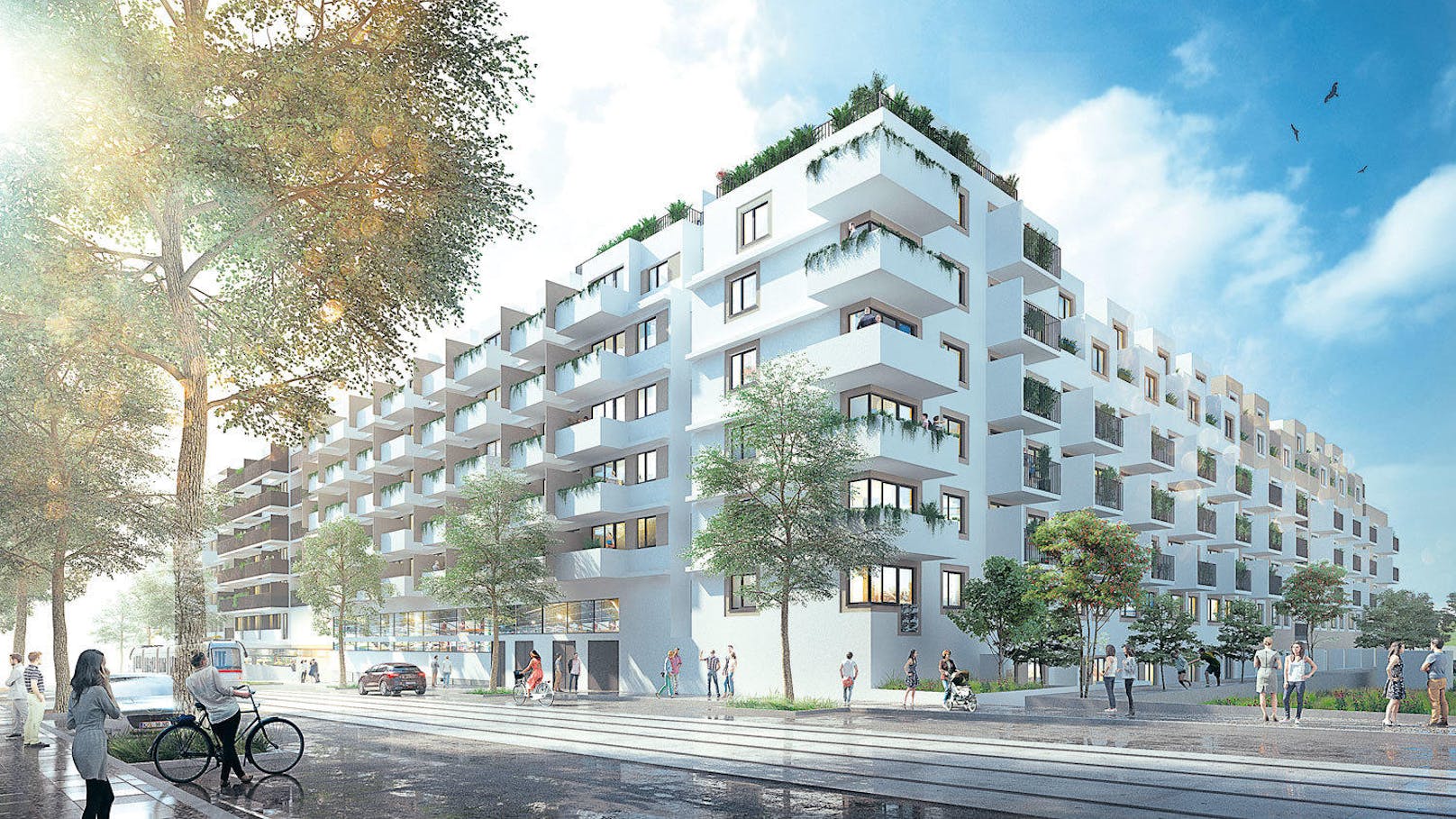 "Wohngarten 1": Bis Ende 2020 entstehen 550 frei finanzierte Mietwohnungen.