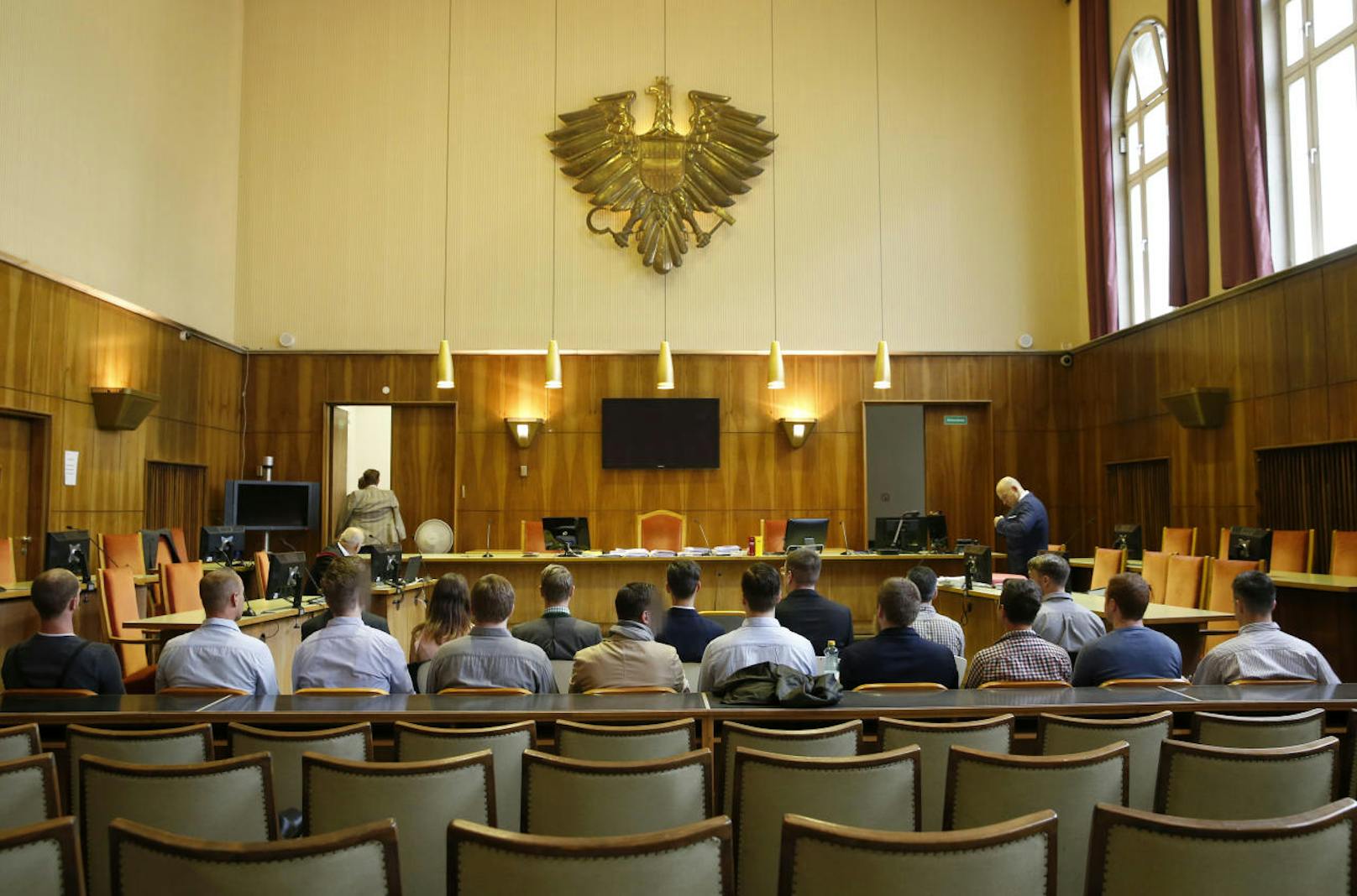 Der Prozess gegen Mitglieder der "Identitären Bewegung Österreich" in Graz.