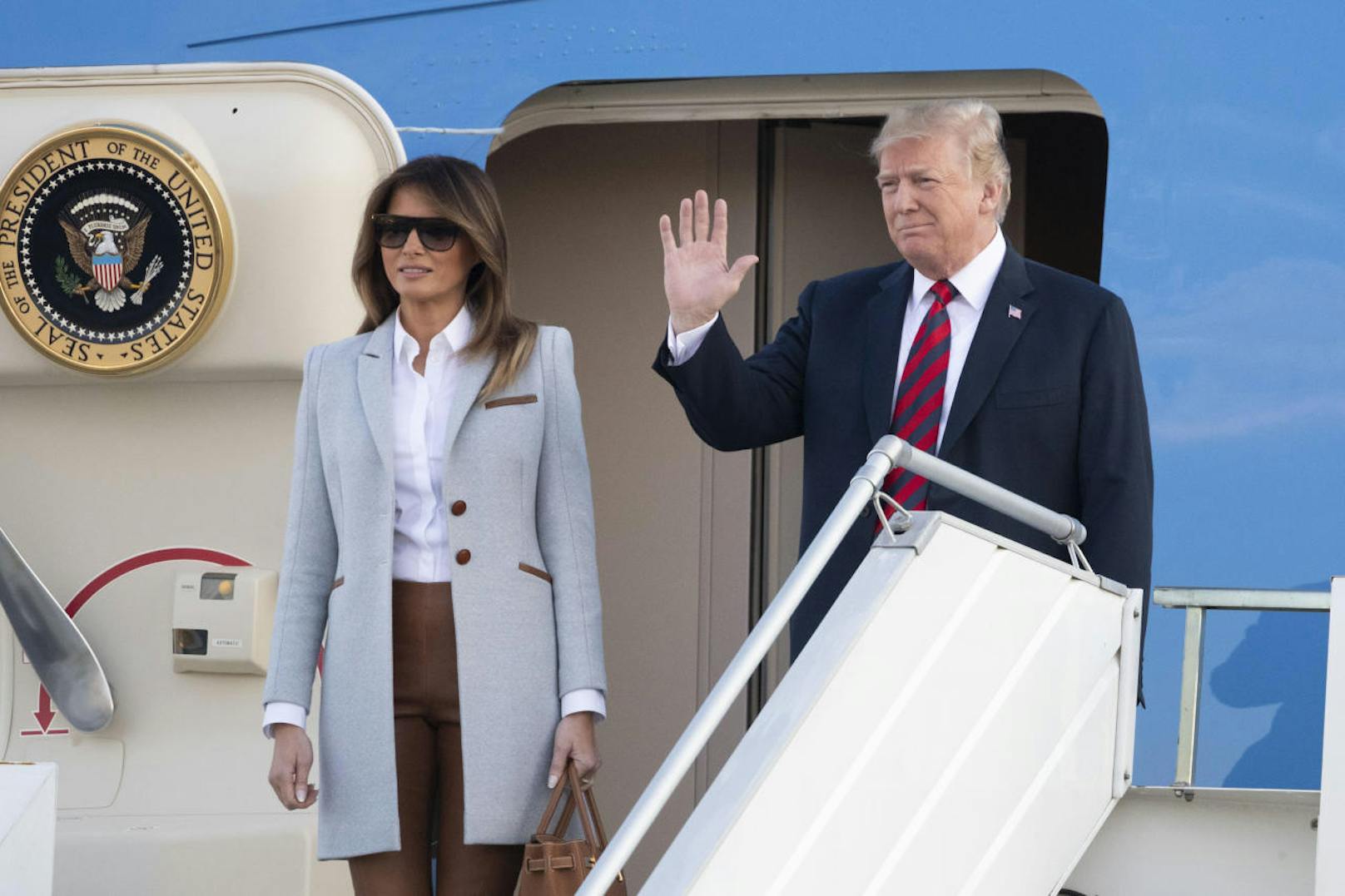 US-Präsident Donald Trump und Ehefrau Melania Trump landeten in Helsinki.