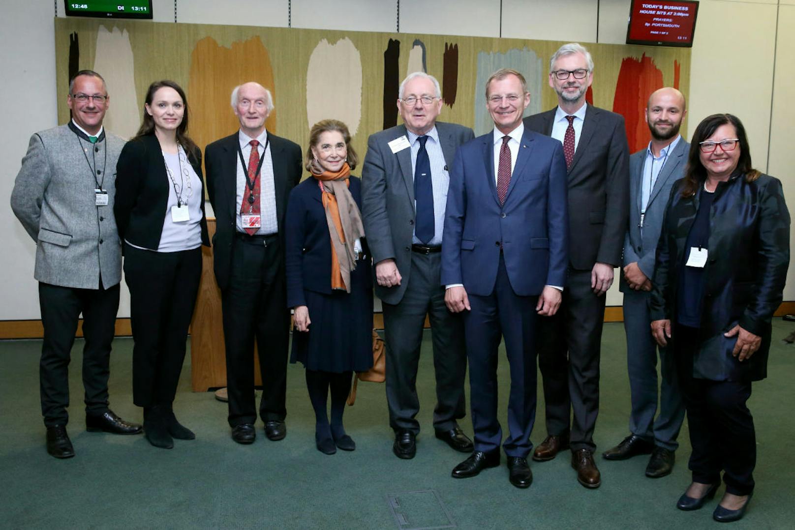 Die Delegation aus OÖ im Parlament in London. 