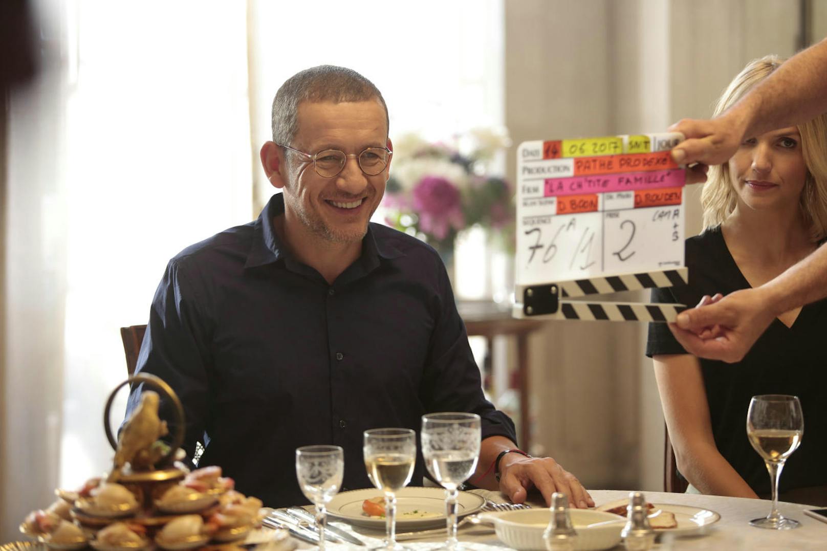 Dany Boon und Laurence Arné am Set von "Die Sch'tis in Paris - Eine Familie auf Abwegen".