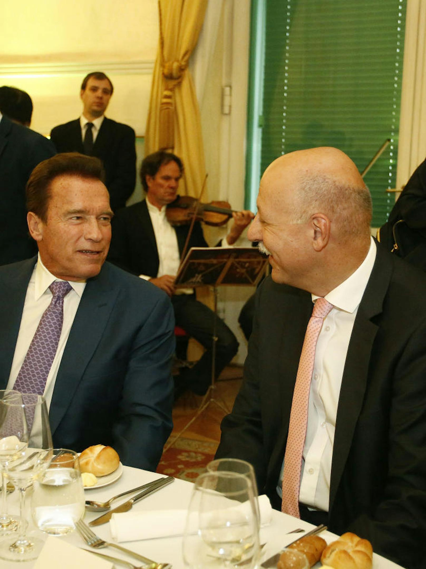 Arnold Schwarzenegger und "Heute"-Chefredakteur Christian Nusser