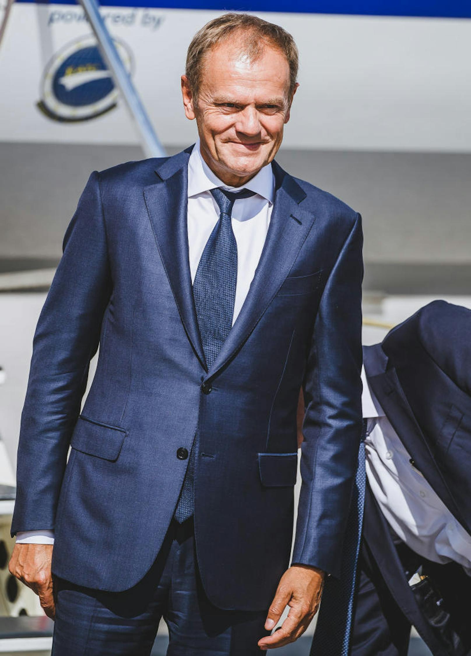 EU-Kommissionspräsident Donald Tusk bei seiner Ankunft in Salzburg