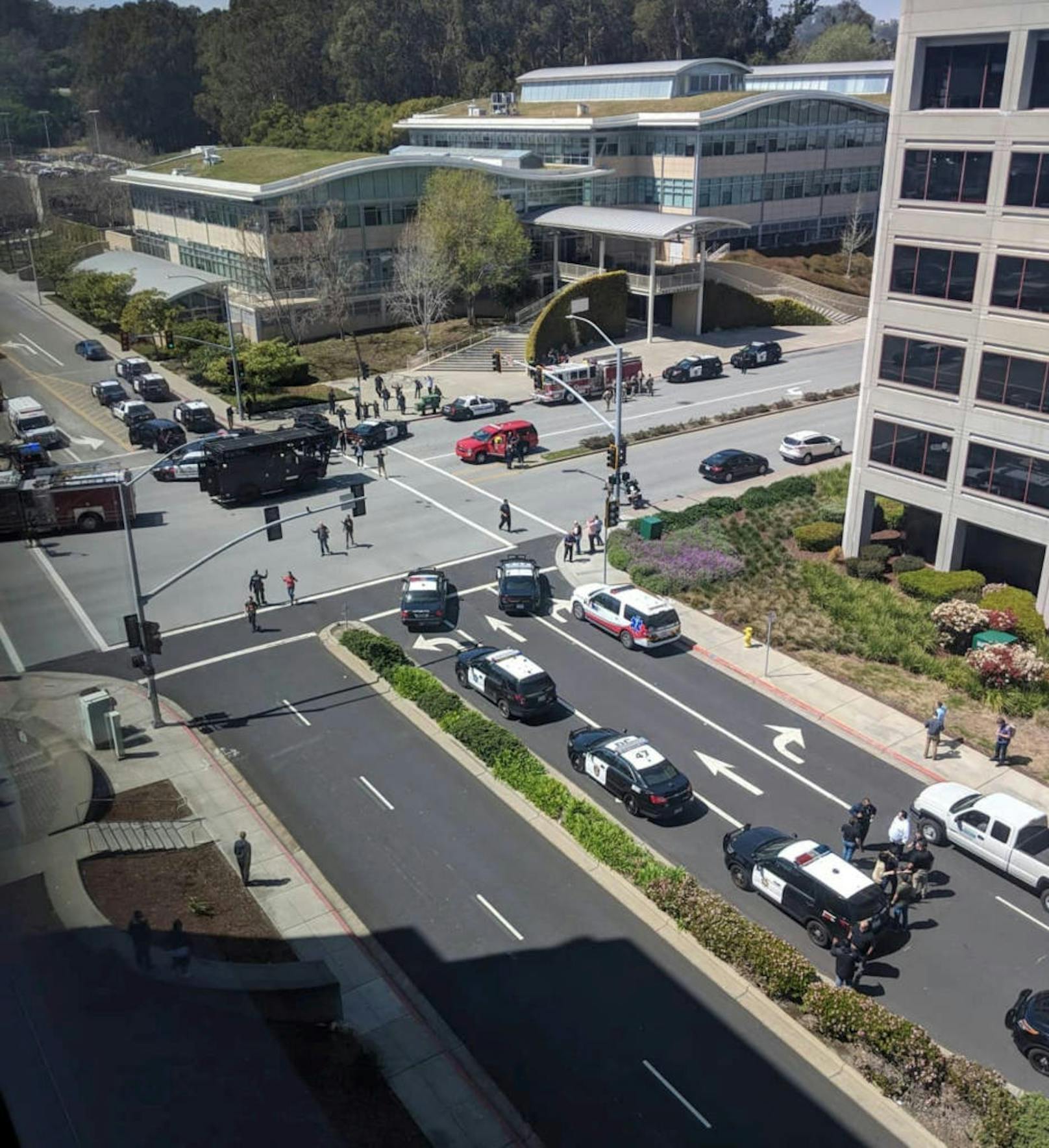 Schüsse beim Youtube-Hauptquartier in Kalifornien lösten am Dienstag einen Großeinsatz der Polizei aus.