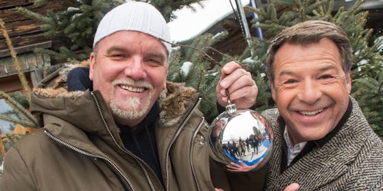 Den sonst so fröhlichen Patrick Lindner (rechts, neben DJ Ötzi) plagen Existenzängste: "Stehe vor dem Nichts!"