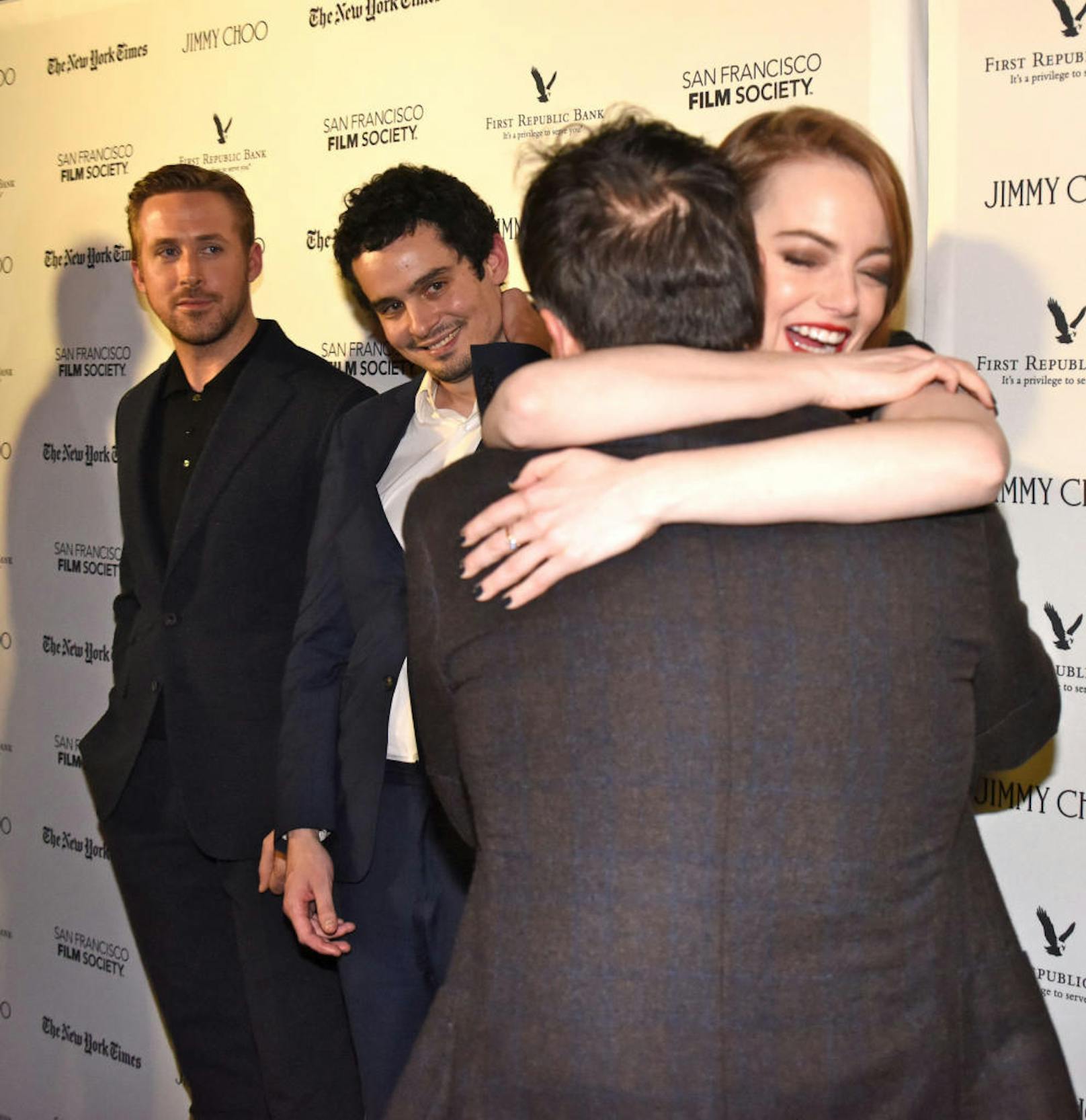 Ryan Gosling, Damien Chazelle und Emma Stone